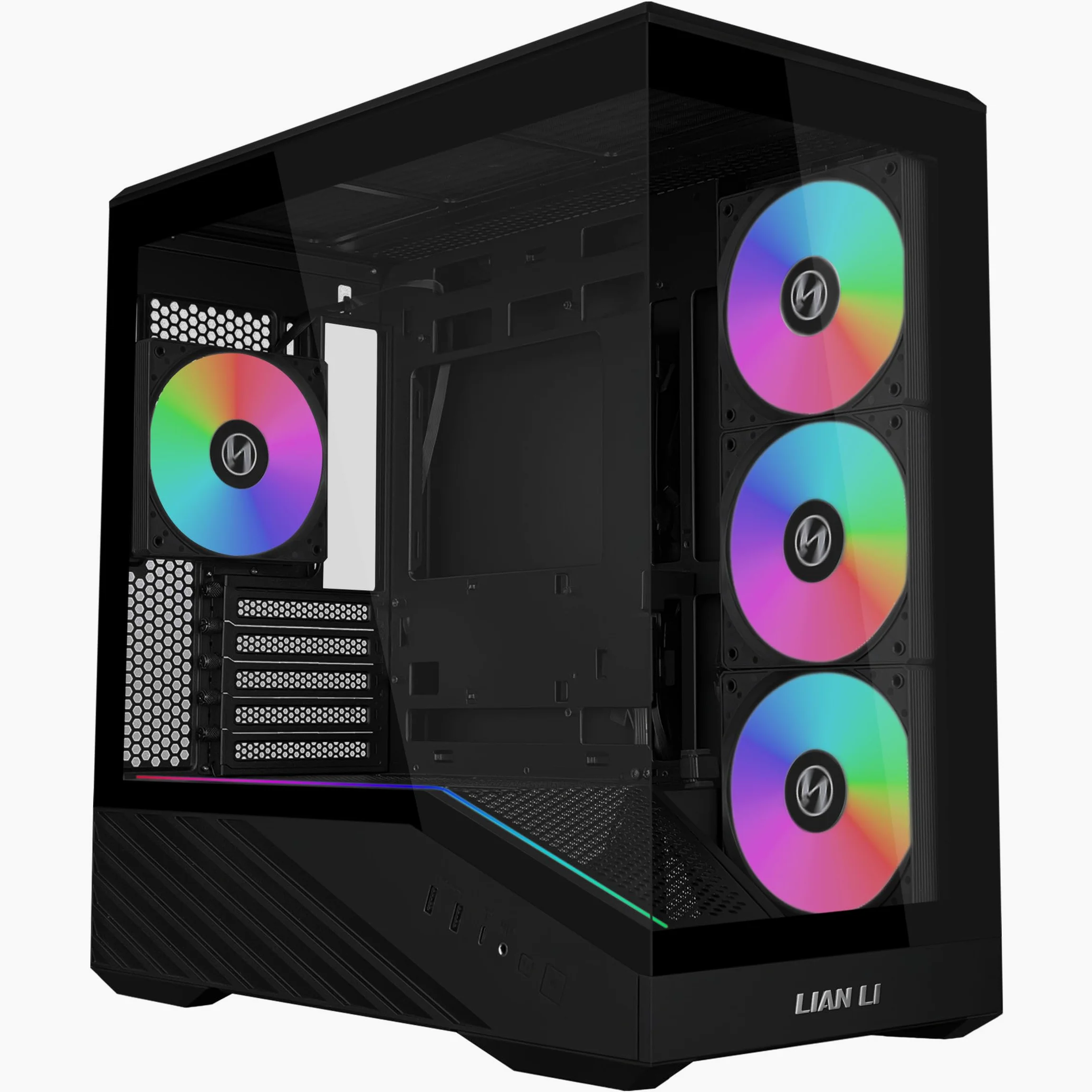 LIANLI Vector V100R Mini Tower PC Case, senza colonna, connessione posteriore m-ATX/m-ATX/Mini ITX, dotata di 4 ventole standard ARGB, V100RMIX, autorizzata giapponese