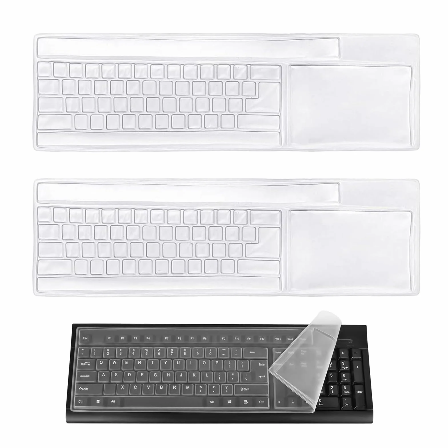 2 copri tastiera pc Cover per Tastiera Universale Protettive per Tastiera Protezione per Tastiera Silicone Pellicola Protettiva per Impermeabile,Antipol per La Tastiera del Computer Desktop