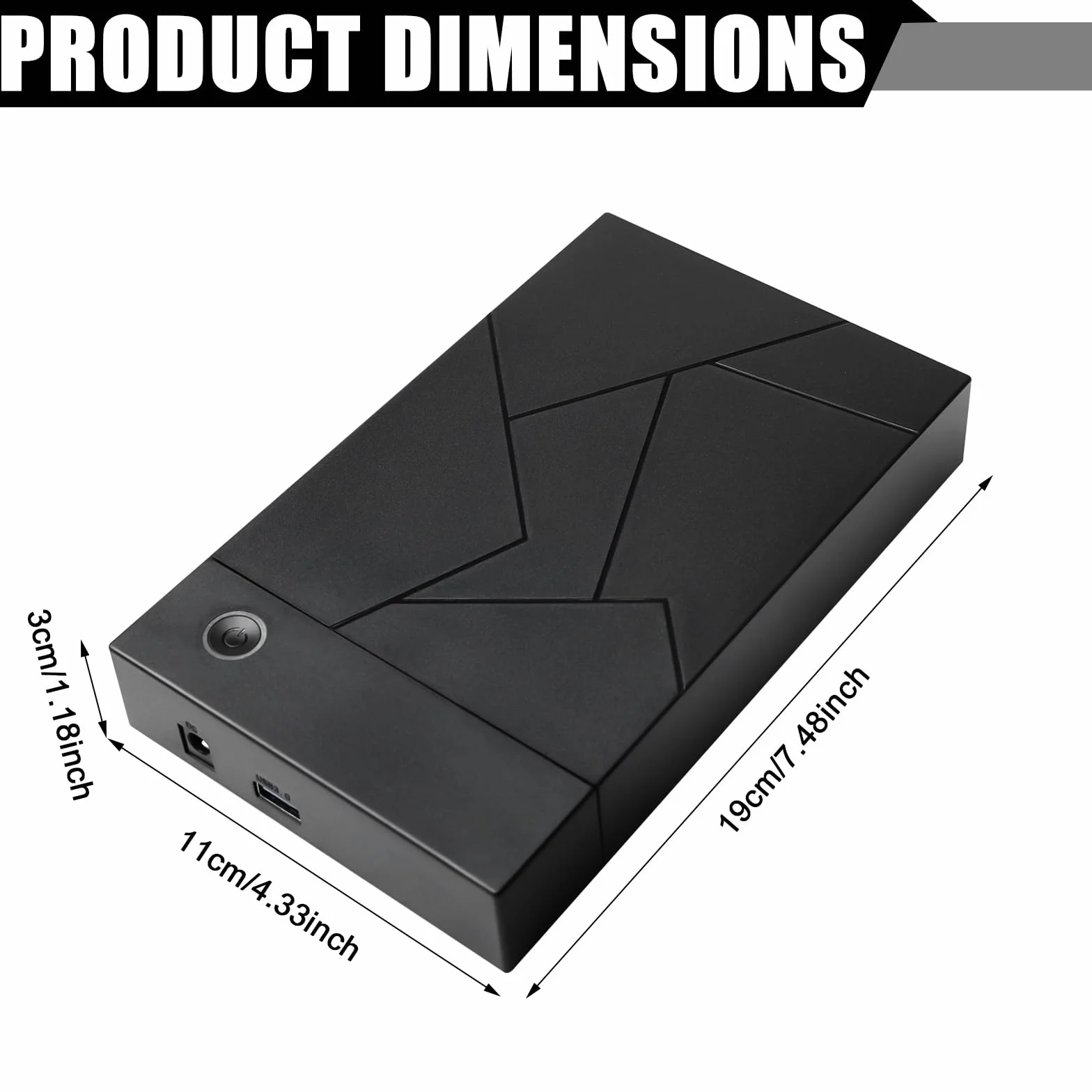 Docking Station per dischi rigidi, docking station USB 3.0 per HDD/SSD SATA da 2,5"/3,5" - Supporto UASP, Plug & Play, compatibile con Windows, Mac & Linux
