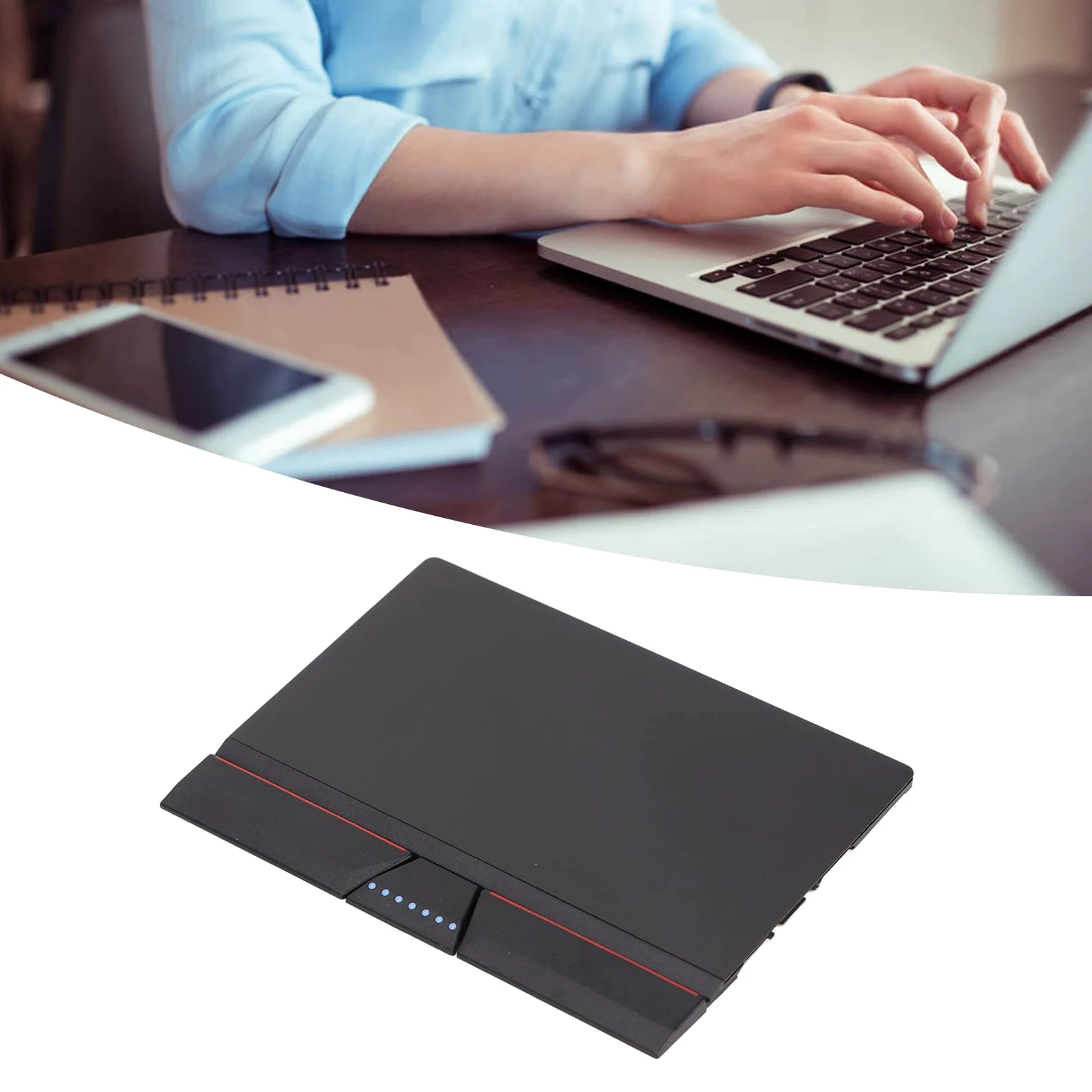 ciciglow Touchpad Notebook a Tre Pulsanti Plug and Play Sostitutivo per ThinkPad T440 T450 T440S T450S T460 - Sensibile al Tocco, Facile Installazione, Durevole in ABS e Lega Alluminio