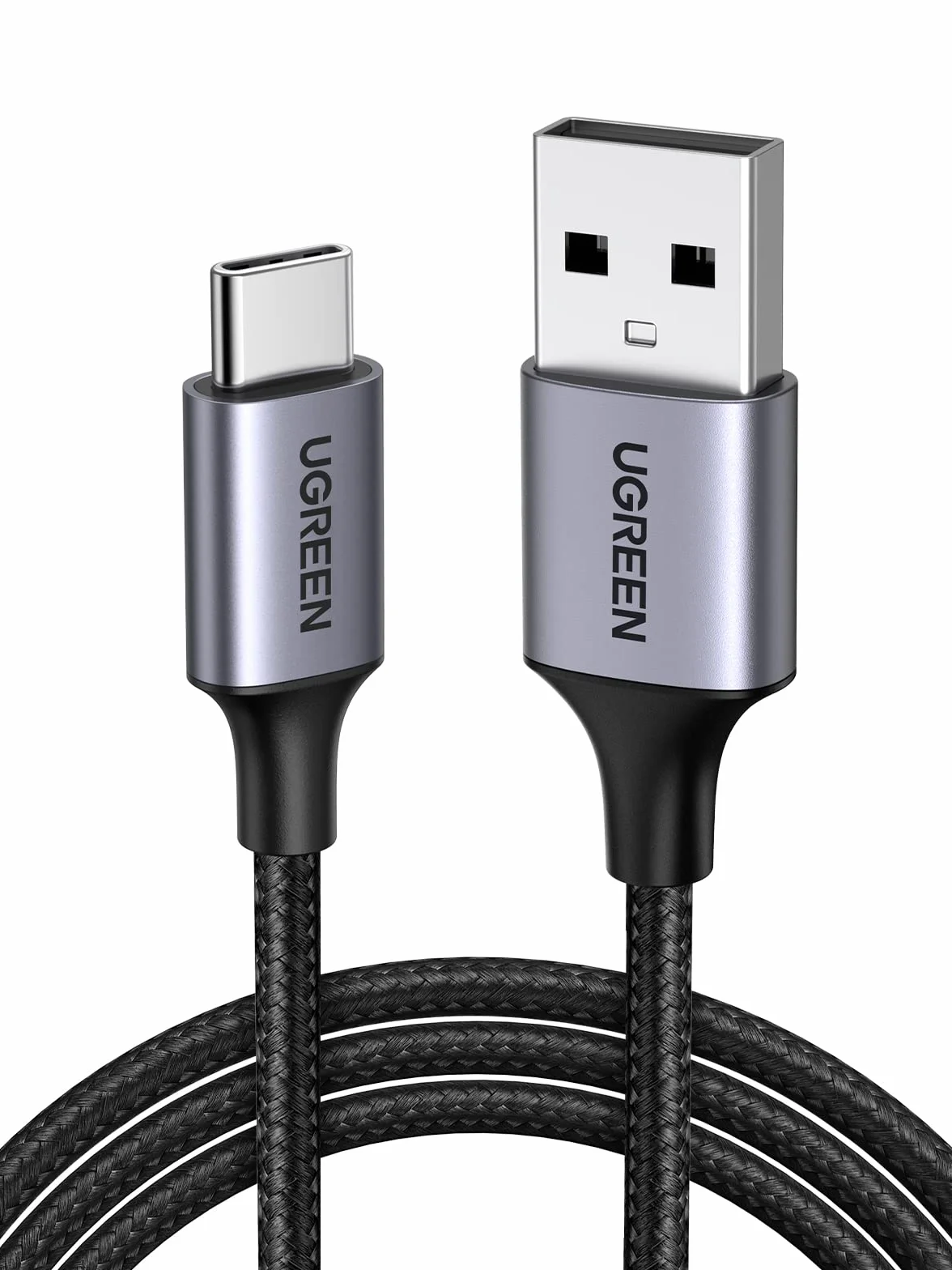 UGREEN Cavo USB Type-C Ricarica Rapida 3A QC3.0 480Mbps Nylon Intrecciato 0.5M