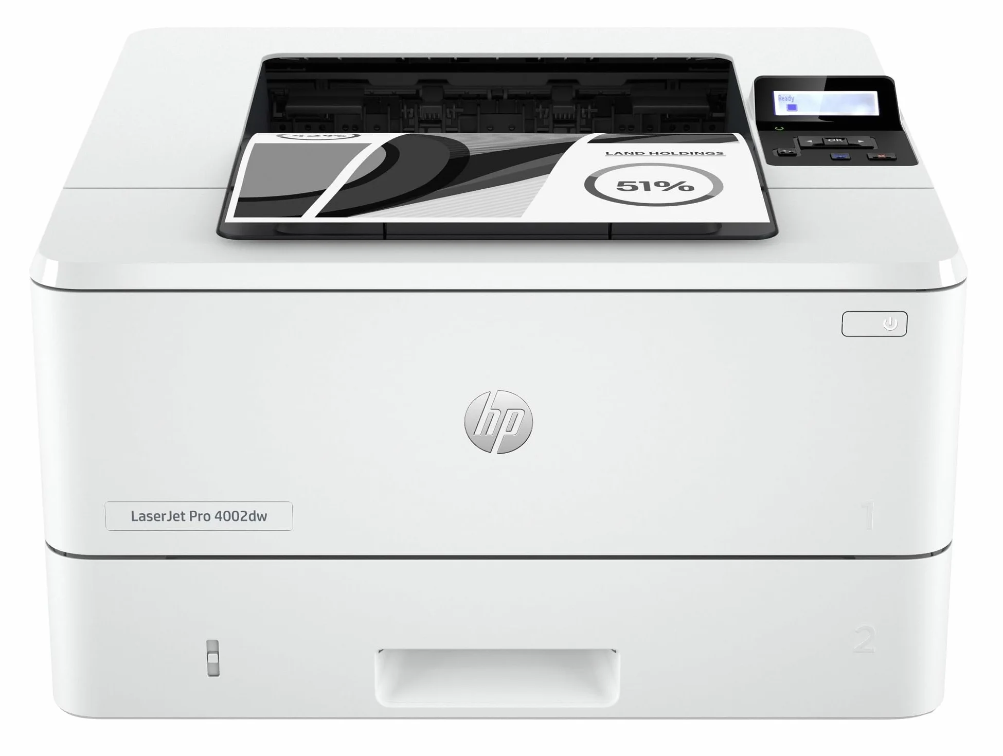HP Laserjet Pro 4002dw 2Z606F, Stampante A4 B/N, Stampa Automatica Fronte e Retro, 42 ppm, WiFi, Ethernet, Bianca