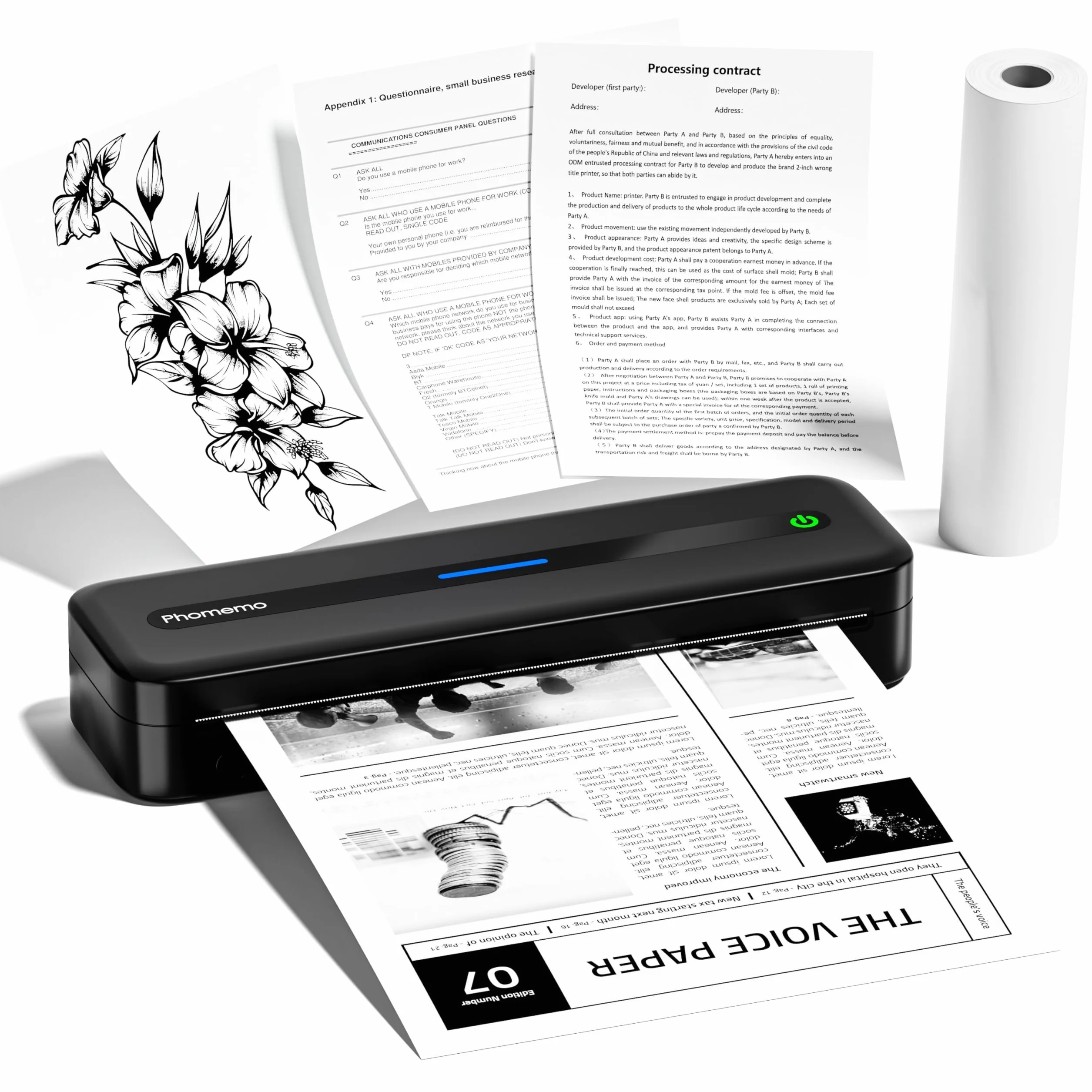 Phomemo M832 Stampante Termica Portatile A4 Bluetooth USB
