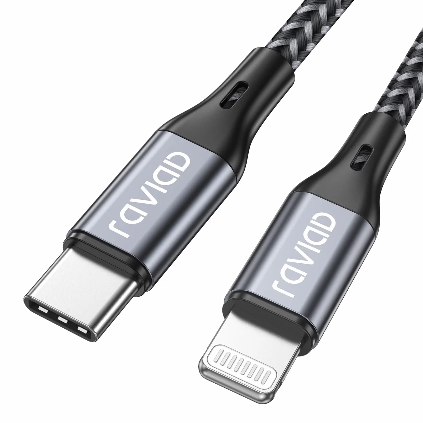 RAVIAD Cavo USB C a Lightning 1M MFi Nylon Carica Rapida per iPhone 14/13/12/11/SE/XR/XS/X/8