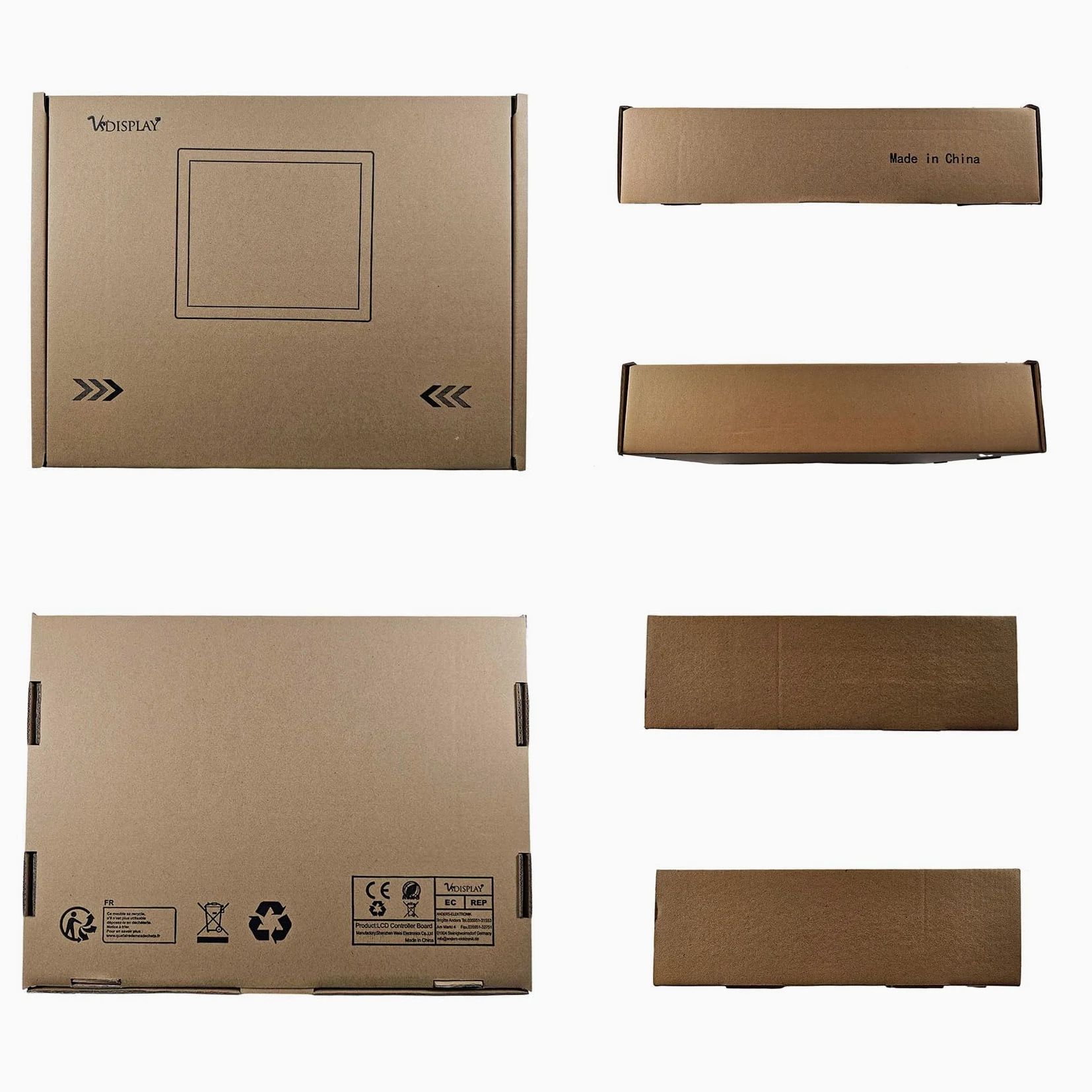 VSDISPLAY Monitor Touch Industriale,schermo LCD 15" 1024x768 400nit IPS | resistivo con ingresso video VGA DVI H/D ,con doppi altoparlanti