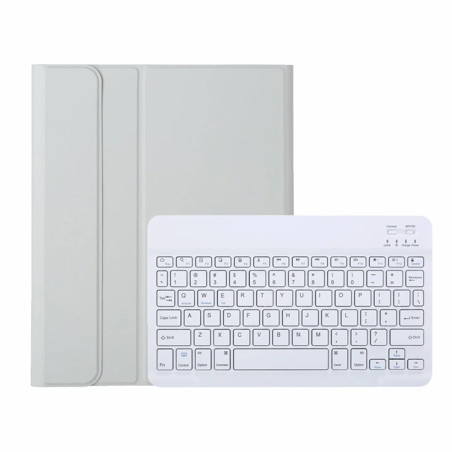 Custodia con tastiera per Samsung Galaxy Tab A11+/A9 Plus 11" Tablet Cover tastiera magnetica rimovibile QWERTY per Tab A11+,grigio