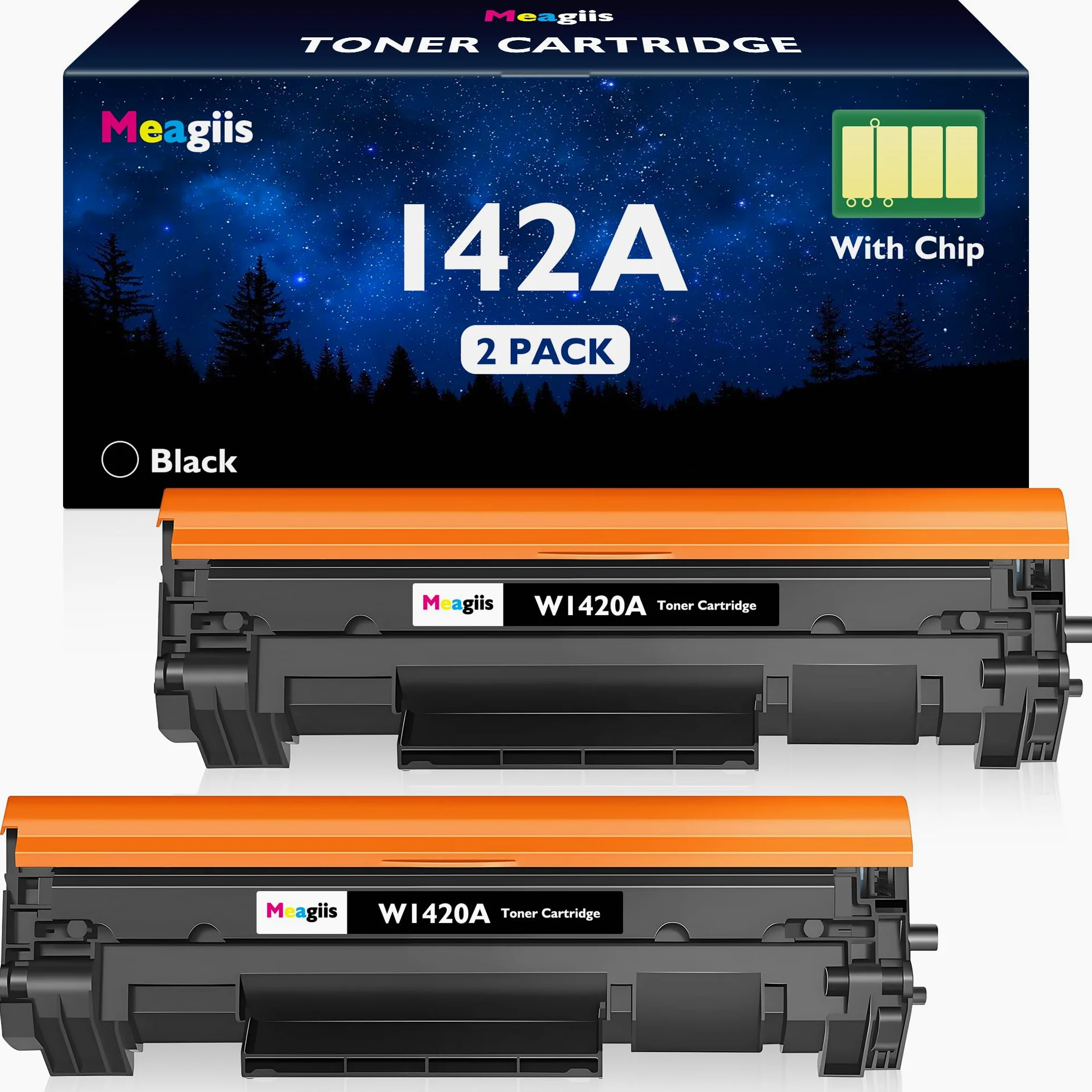 142A Con Chip Cartucce Toner Compatibile per HP 142A W1420A 142X W1420X Toner per HP LaserJet M110w M140w M139w M110 M139 M140 (2 Nero)