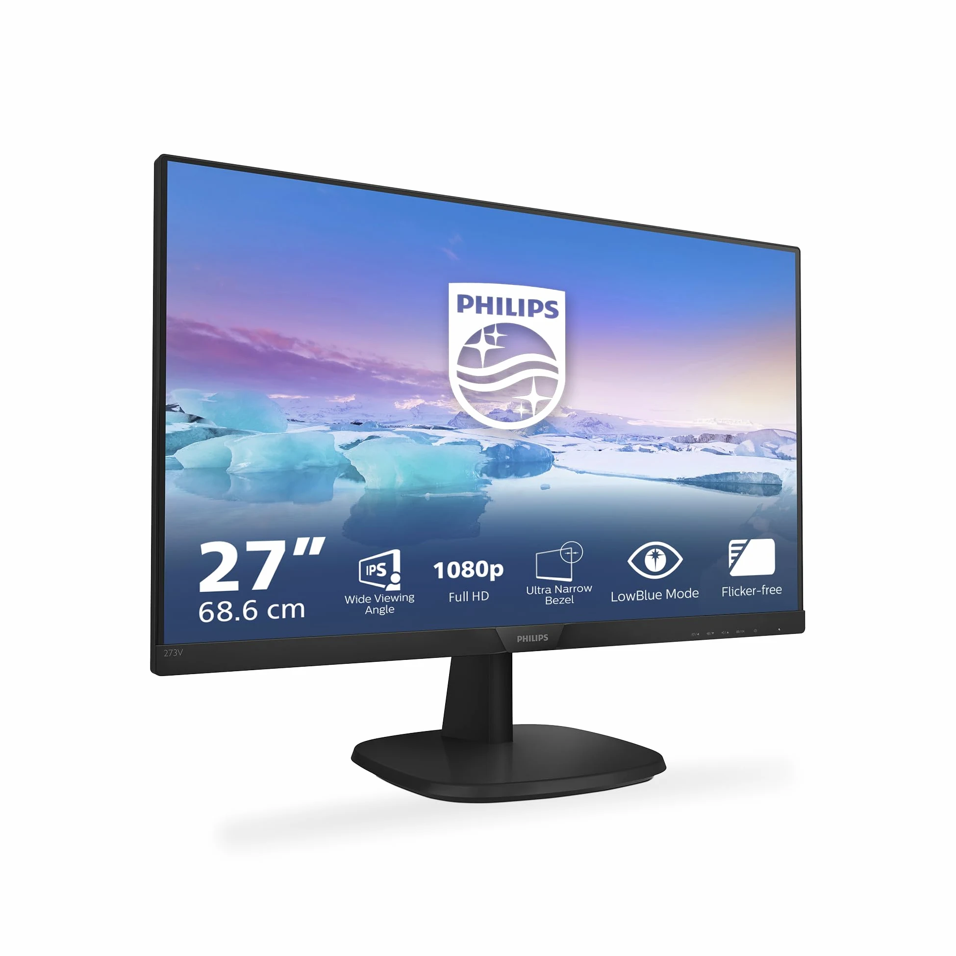 PHILIPS Monitor, HDMI - DP - VGA, Altoparlante V7, 27 Pollici FHD