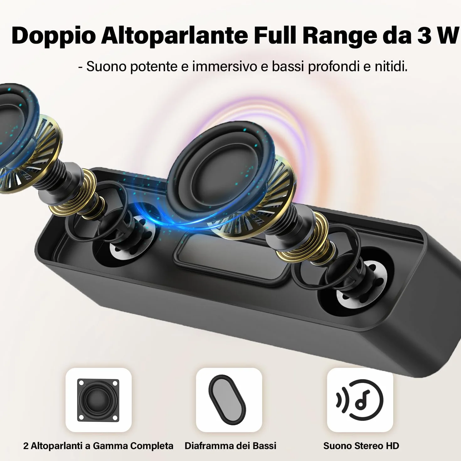 Mini Altoparlante per PC, Casse Computer con Alimentazione USB, PC Stereo Sound Portatile Soundbar per Tablet Desktop Laptop e Banco Cassa