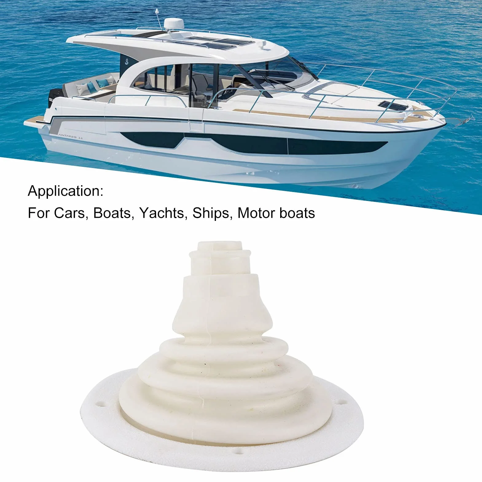 Denash Soffietti per Cavi, Resistenti Passacavi in ​​Gomma e Plastica per Auto, Barche, Barche a Motore, Yacht (A(Bianco))