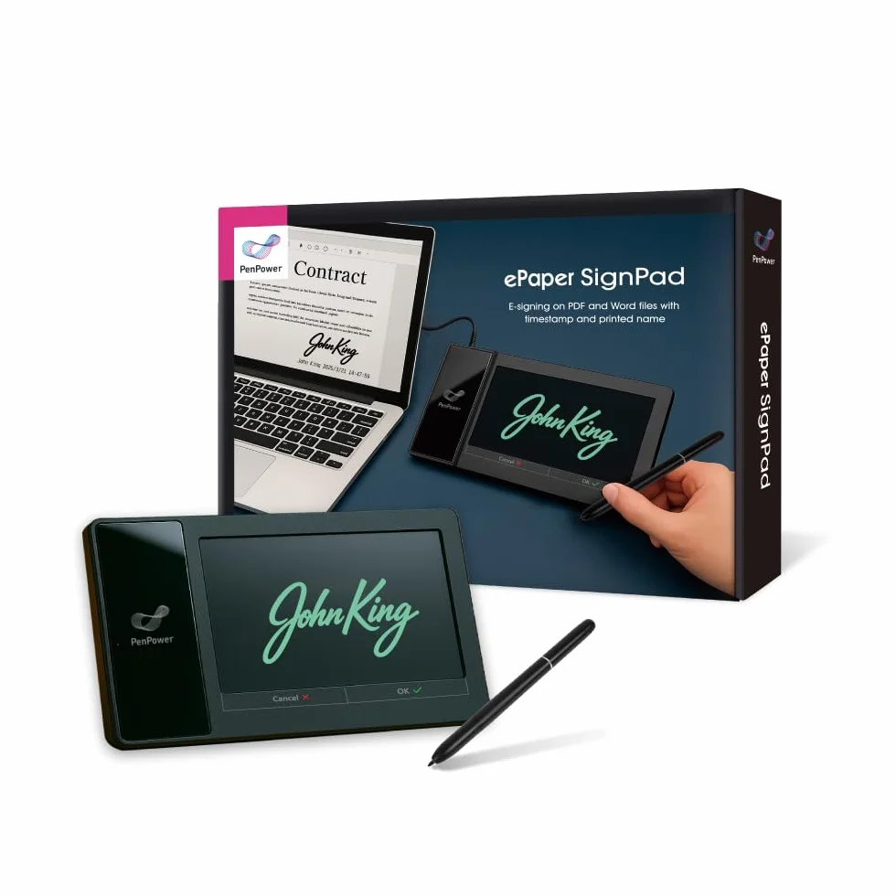 PenPower ePaper SignPad - firma elettronica su MS Word, PDF, JPG e PNG con timestamp