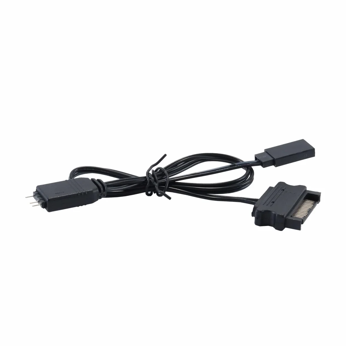 Controller ARGB a 3 pin e 5 V, confezione da 2, alimentato tramite SATA con splitter, modalità di illuminazione integrate per schede madri non ARGB, ventole/strisce fai da te