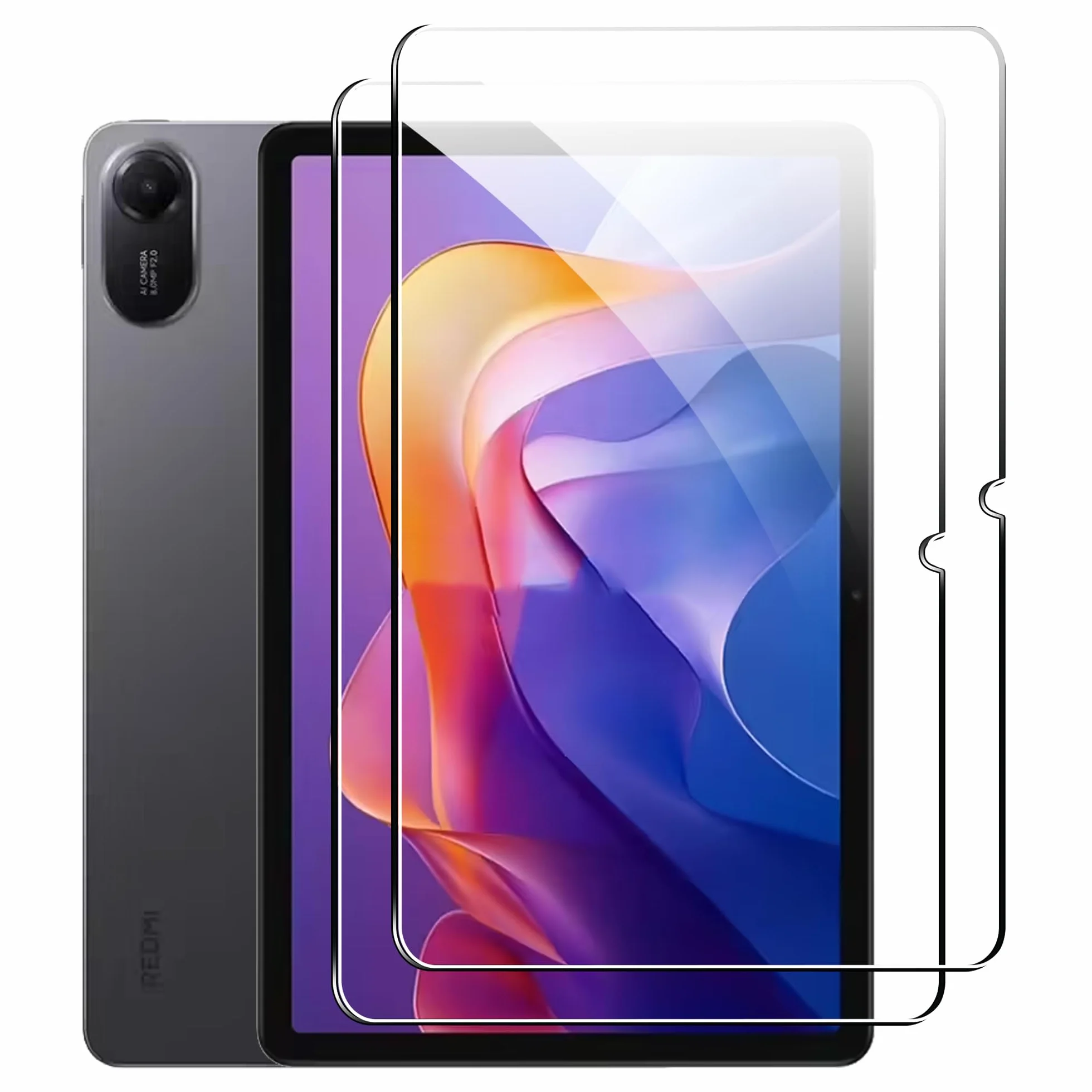 Fitudoos Vetro temperato Pellicola Protettiva per Xiaomi Redmi Pad 2/Pad 2 Play 11 Pollici 2025, 2 pezzi