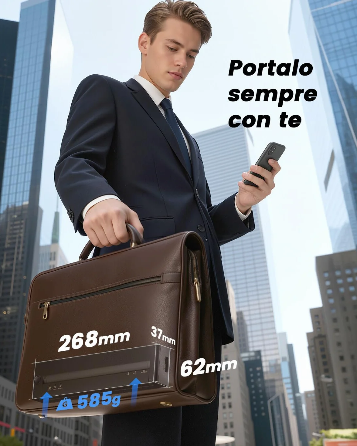 TATTMUSE Stampante portatile A4 da viaggio, stampante termica A4 Supporta il formato A4/A5/B5, piccola stampante portatile senza fili compatibile con telefono, laptop, stampante portatile per ufficio