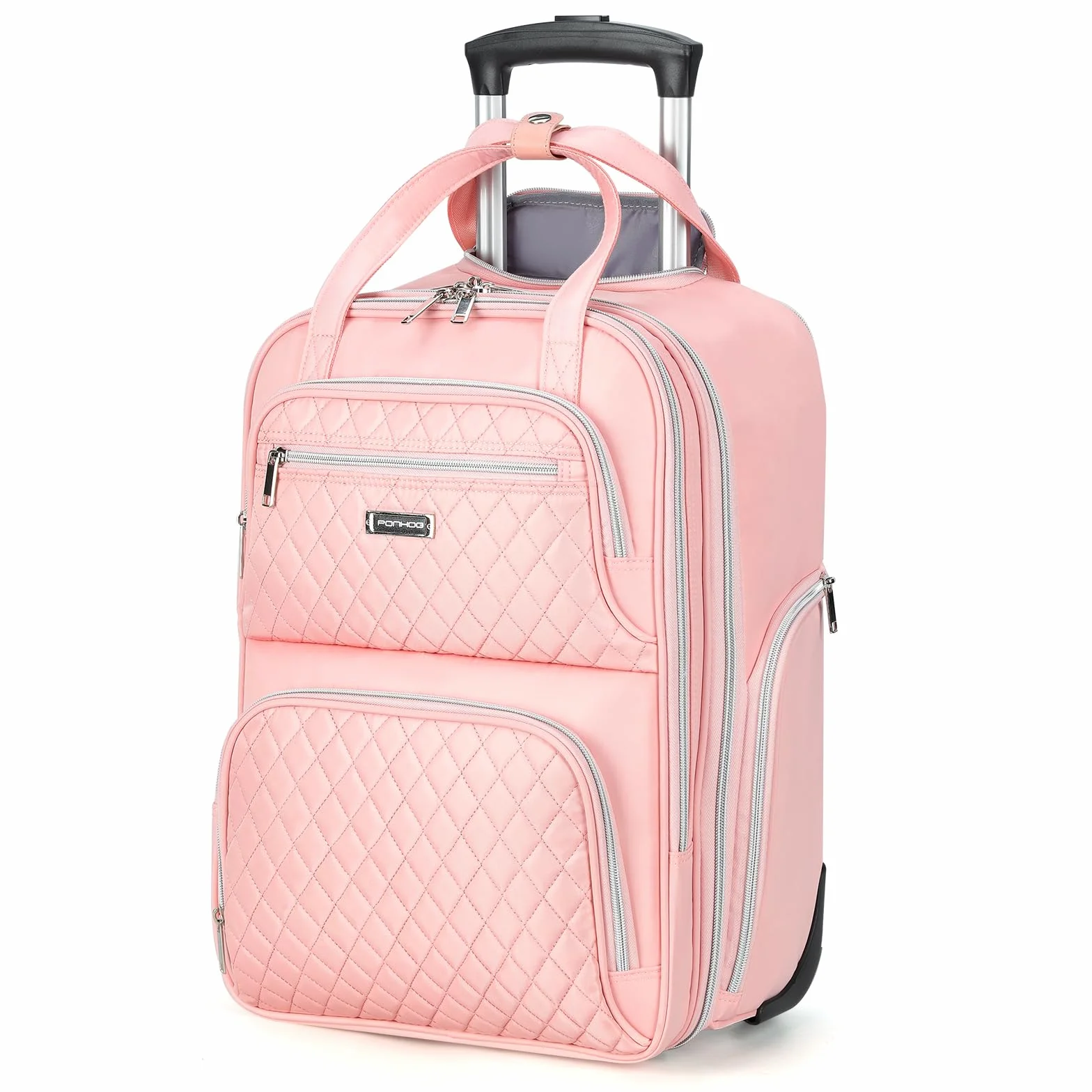 Ponhog Zaino Trolley Viaggio per PC Portatil da 15.6/16/17.3 Pollici, Zaino da Viaggio con Ruote Uomo e Donna, Zaino Trolley per Affari Università Viaggi Aereo