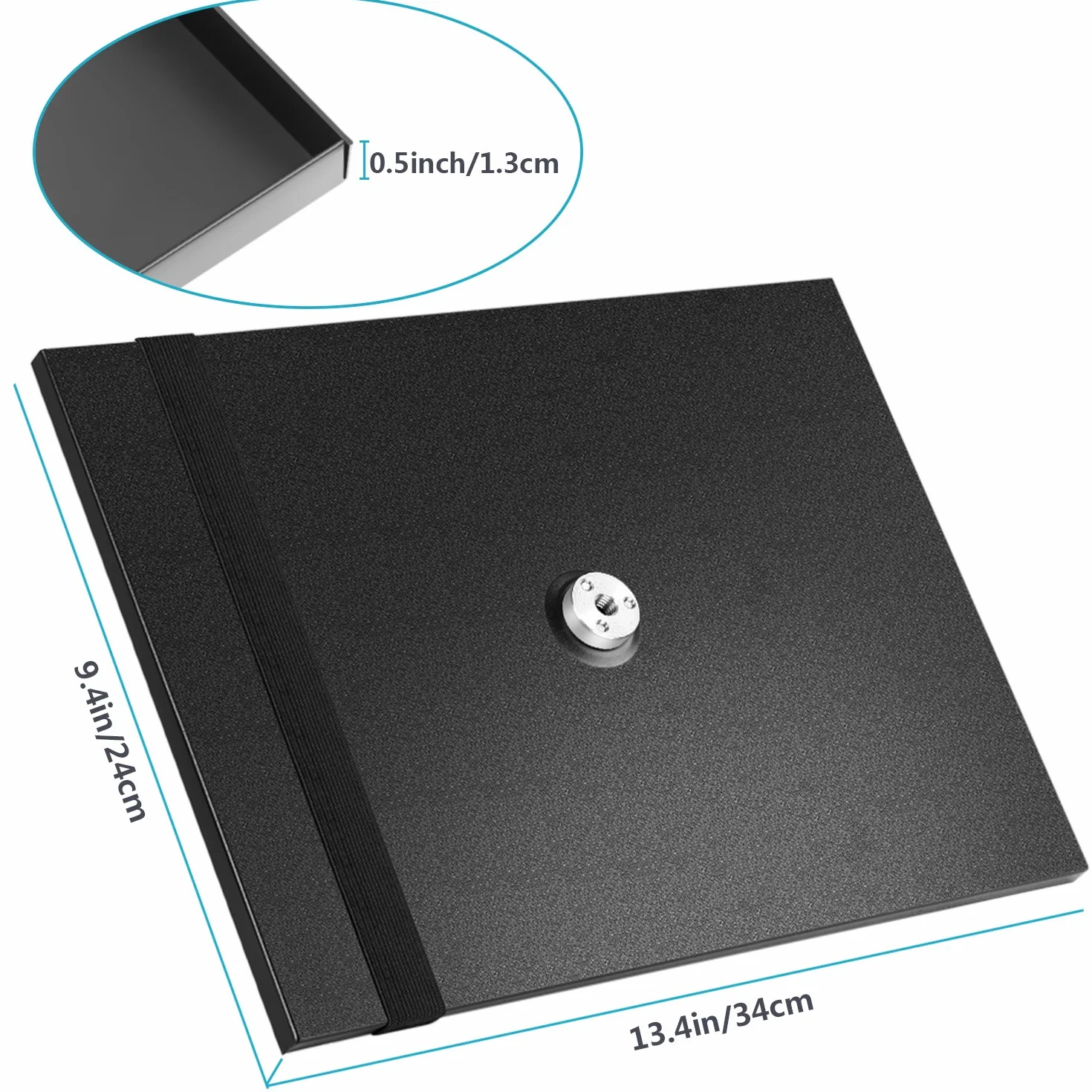 Neewer Supporto per treppiede per computer portatile, portatile, pallet, proiettore, da 1/4 a 3/8", da utilizzare in palco, sale riunioni all'aperto (supporto treppiede non incluso) (34 x 24 x 1,3 cm)
