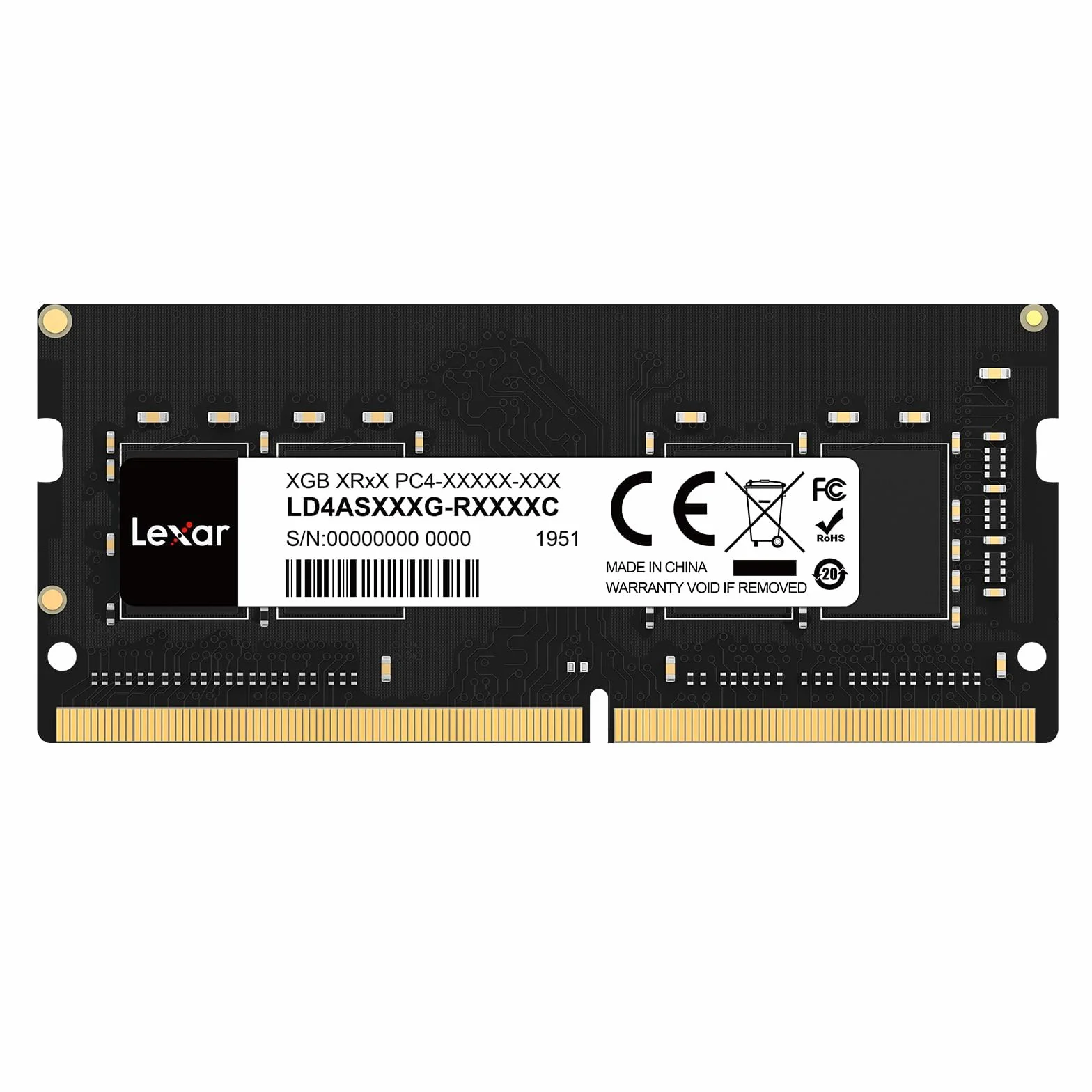 Lexar SODIMM RAM DDR4 8GB 3200 MHz, DRAM Memoria RAM SODIMM 260-Pin, modulo di memoria SO-DIMM ad alte Prestazioni, memoria per laptop/computer portatili/notebook, CL22-22-22-52, 1.2V