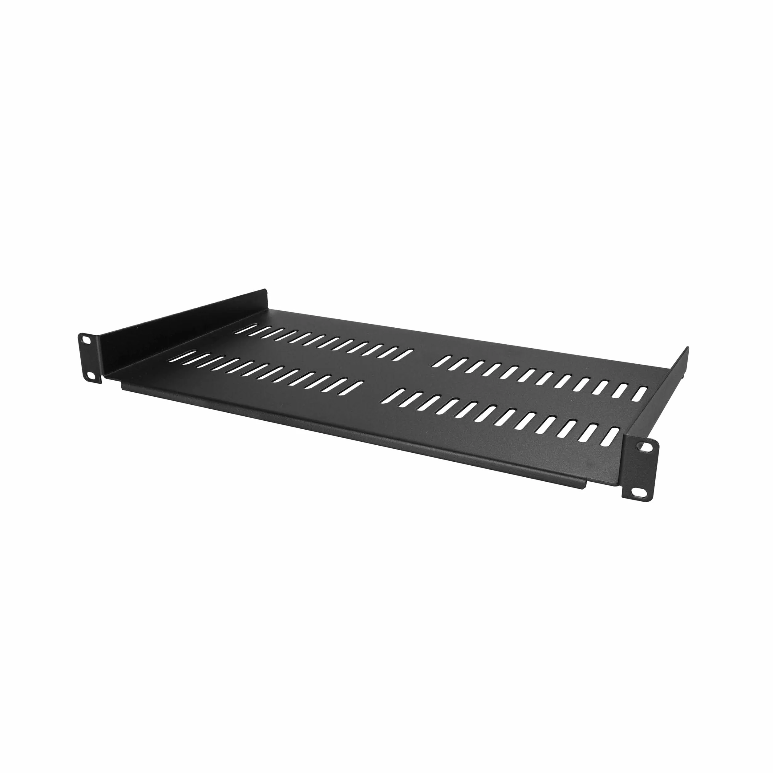 StarTech.com Ripiano 1U 19" Ventilato per armadi rack Scaffale rack in acciaio 20kg 25cm Nero