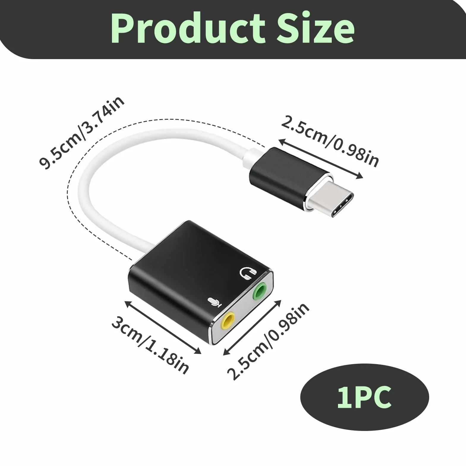 Scheda Audio Esterna USB C, Adattatore Audio USB Tipo C a Jack 3,5mm, Scheda Audio Esterna con Microfono e Cuffie, Compatibile con PC, Laptop, PS4, PS5, XBOX, Mac, Linux, Plug & Play, Senza Driver
