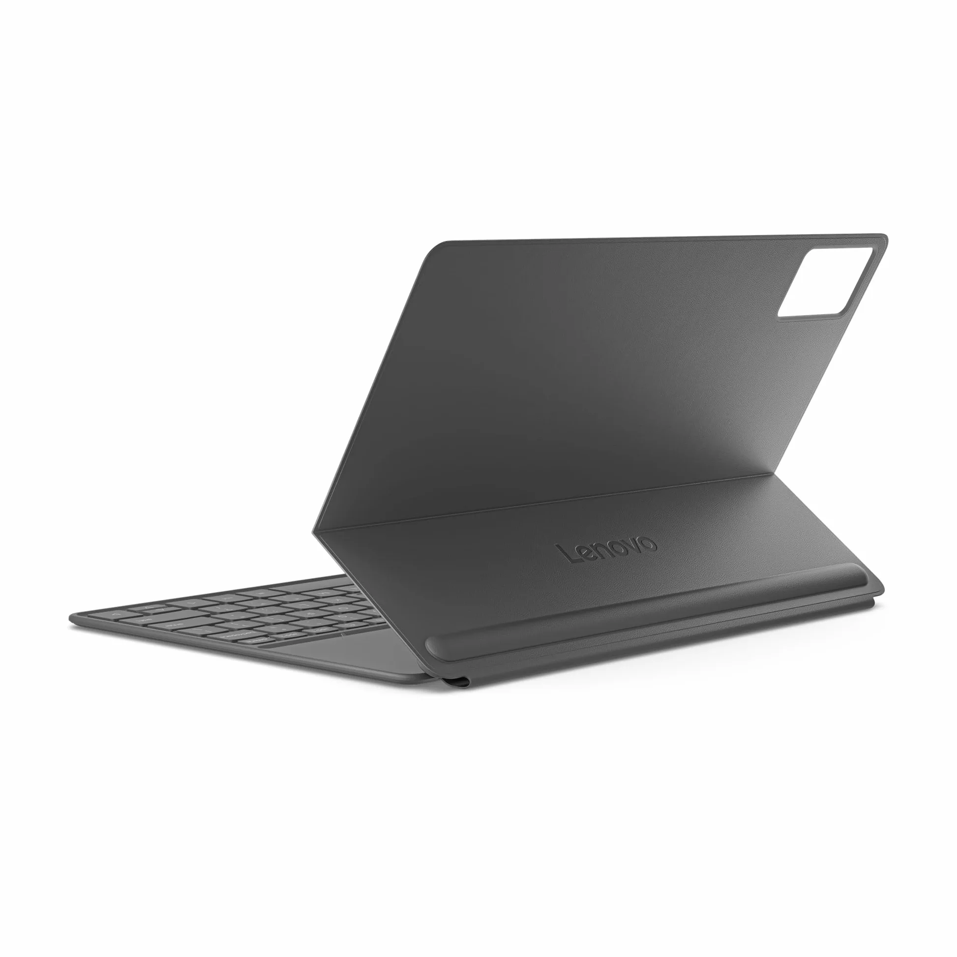 Lenovo Custodia a libro per Idea Tab Plus, custodia magnetica per tablet con connessione Pogo Pin e portapenne integrato, custodia sottile e leggera in pelle PU, colore: Grigio Luna