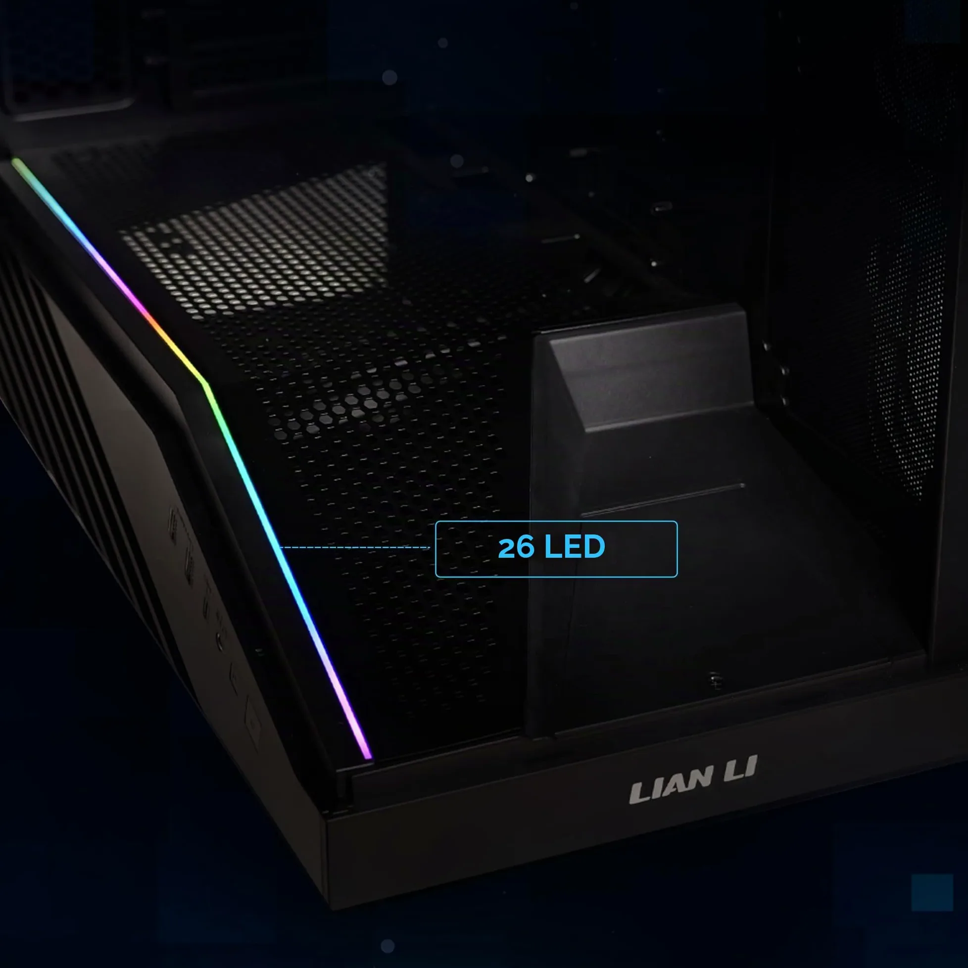 LIANLI Vector V100R Mini Tower PC Case, senza colonna, connessione posteriore m-ATX/m-ATX/Mini ITX, dotata di 4 ventole standard ARGB, V100RMIX, autorizzata giapponese