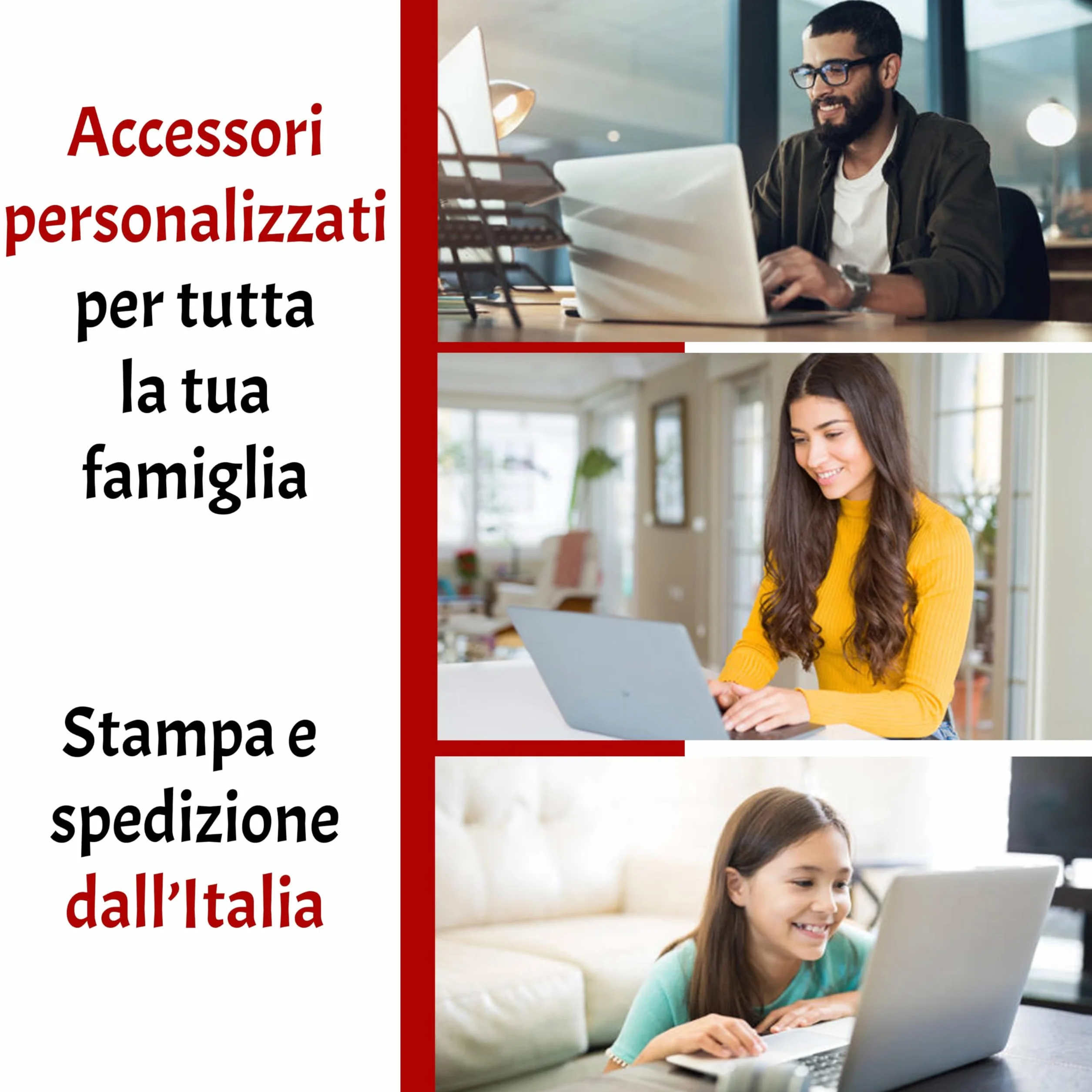 t-shirteria - Tappetino Mouse Personalizzato - Mousepad Idea Regalo per Compleanno, Colleghi di Lavoro - Base Antiscivolo, Facile da Pulire - Perfetto per Postazioni Gaming e di Ufficio - 23x19 cm