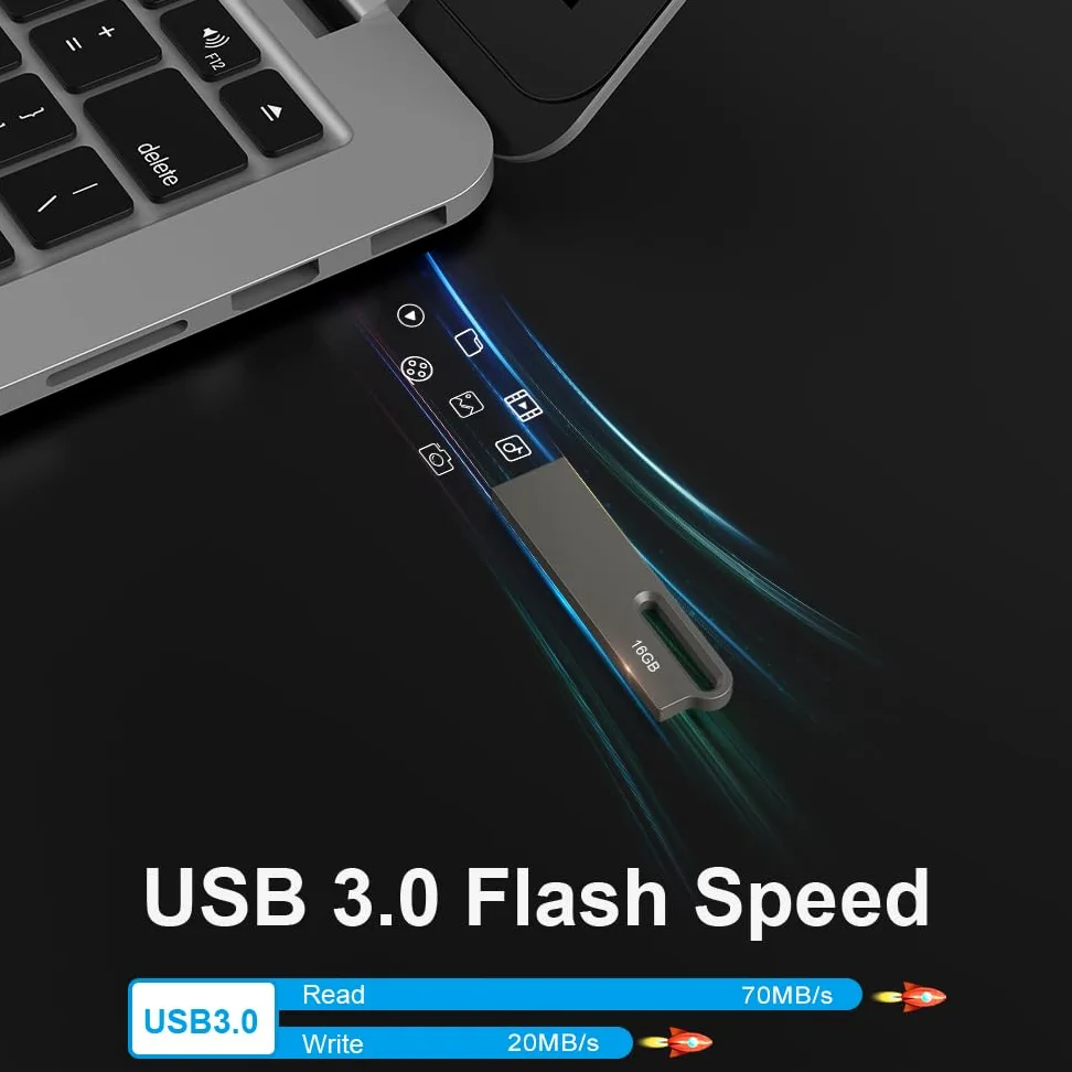 JOIOT Chiavetta USB 16 GB 10 Pezzi Pennetta USB Chiavetta USB 3.0 Pen Drive USB Flash Drive Chiavette Memoria USB Stick per Cellulare Tablet Computer Laptop MacBook