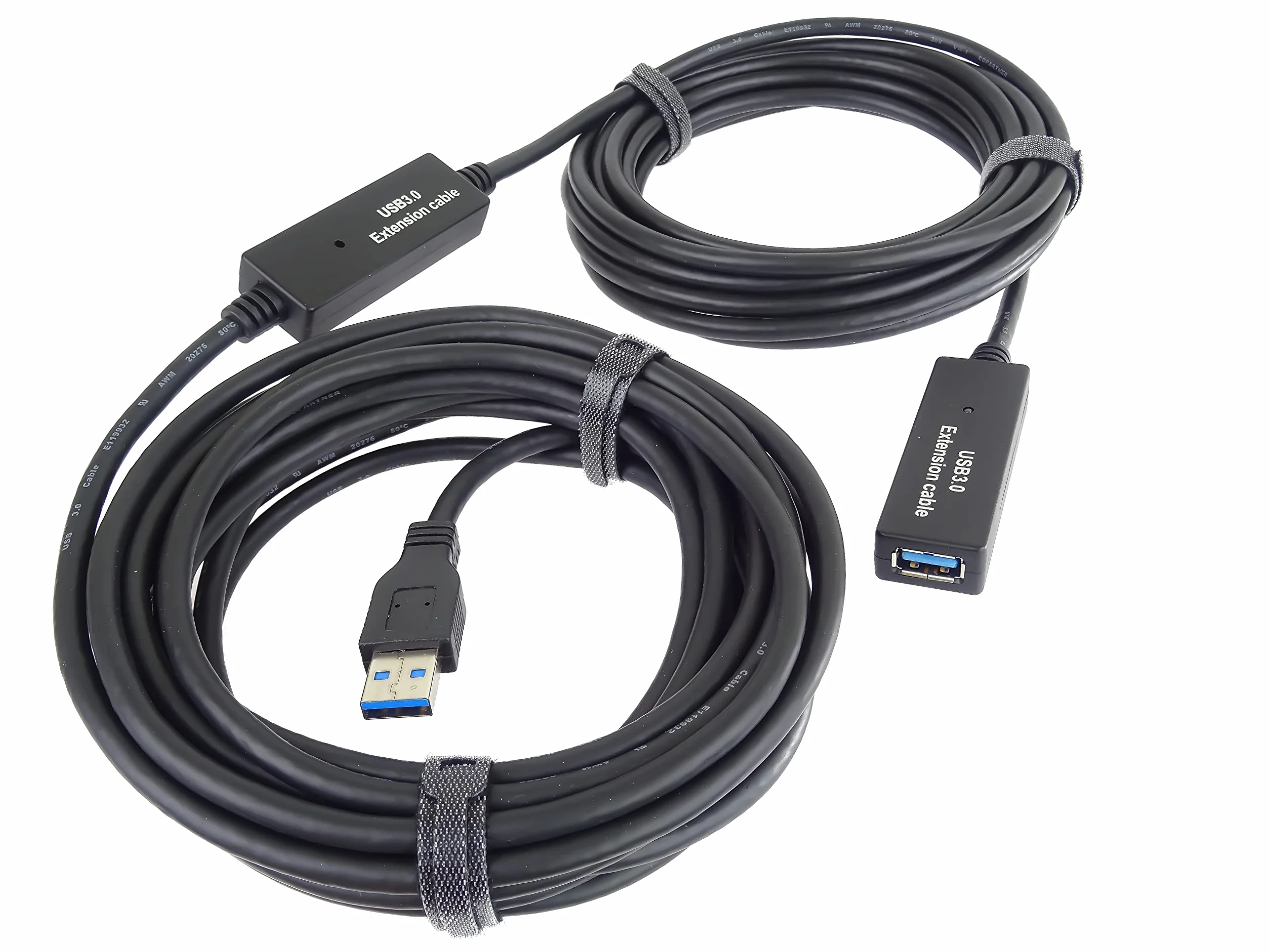 PremiumCord Cavo di Prolunga USB Attivo 10m USB 3.2 Super Speed 2X Schermato AWG20/28 Nero