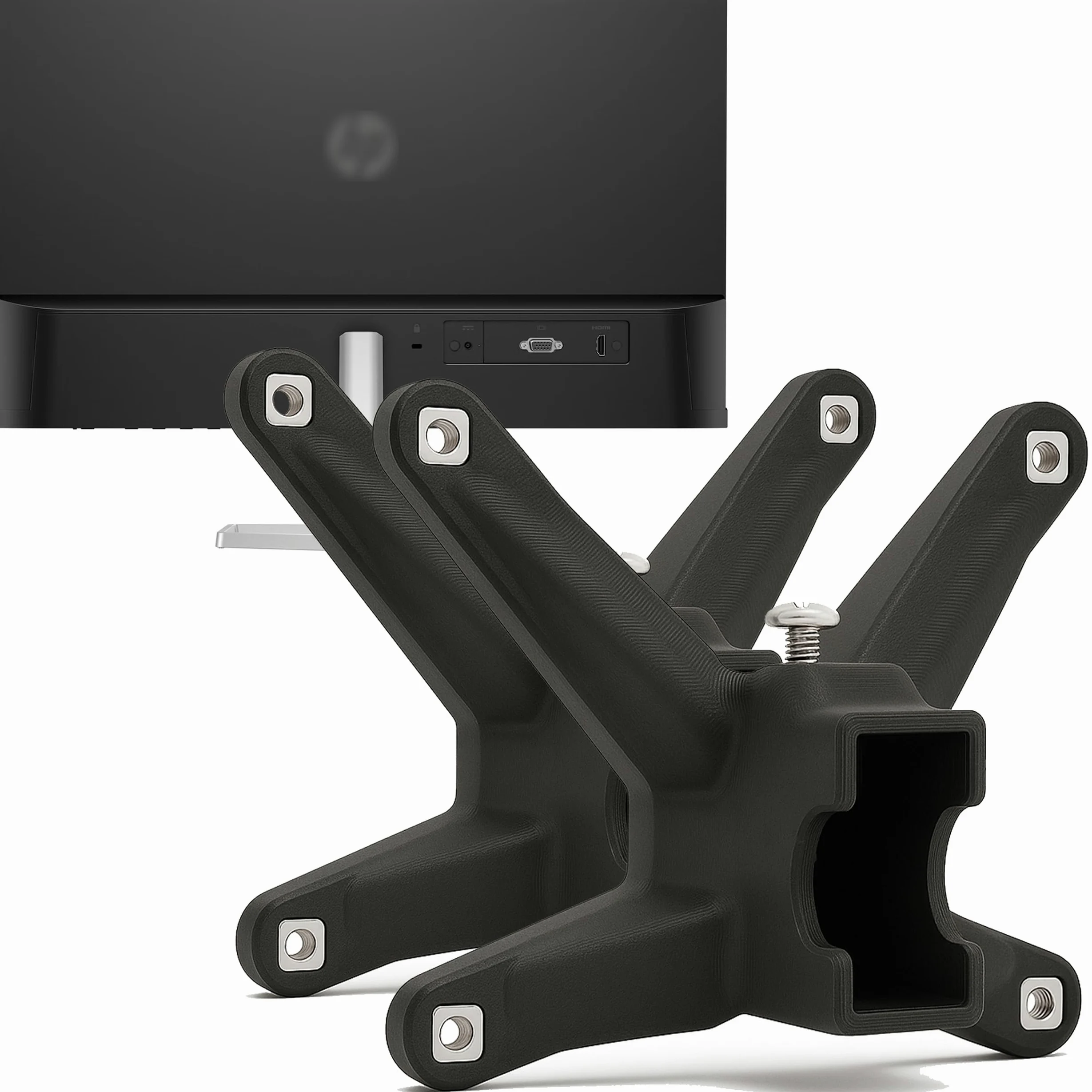 3IDEE Pacchetto adattatori VESA per Monitor HP Serie 5 e MF (524sa, 524sf, 524sw, 527sa, 527sf, 527sw, 532sf, M22f, M24f, M27f, M32f) - Adattatore per Supporto Monitor 75x75 mm - 2 pz.