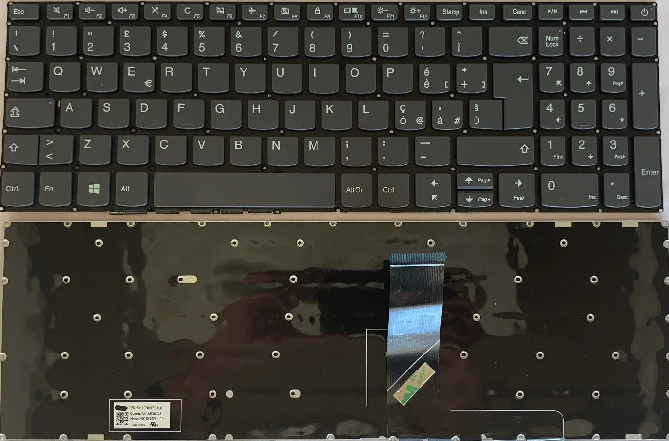 Tastiera Italiana Compatibile con Lenovo Ideapad 320-15ABR 320-15ISK 320-15AST 320-15IAP 320-15IKB 320-15SKN