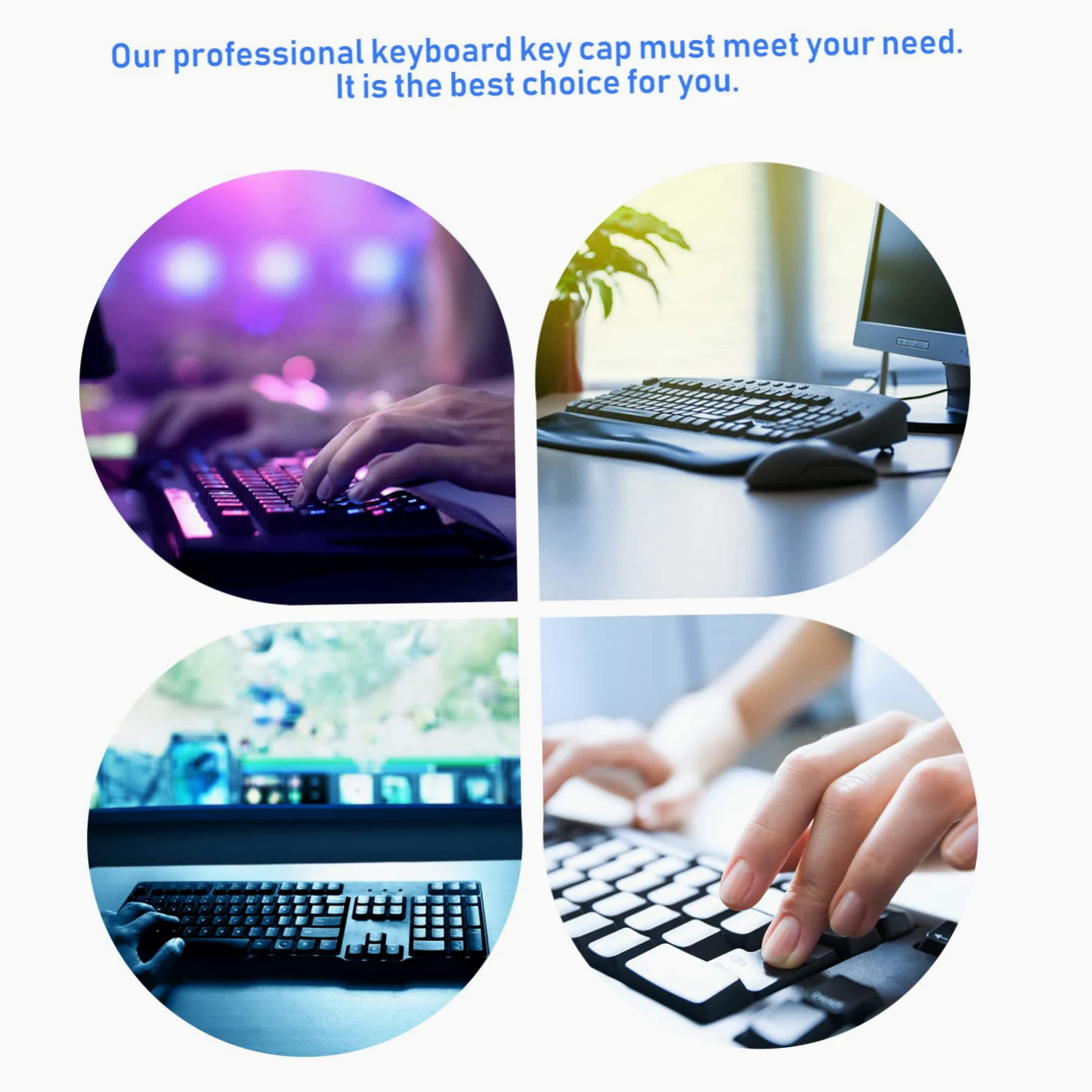 jojofuny 3sets Keycaps Per Tastiera Meccanica Design Traslucido e Facile Da Installare Accessori Per Keyboard Compatibile Con Layout Cherry e Giocatori Di Gaming