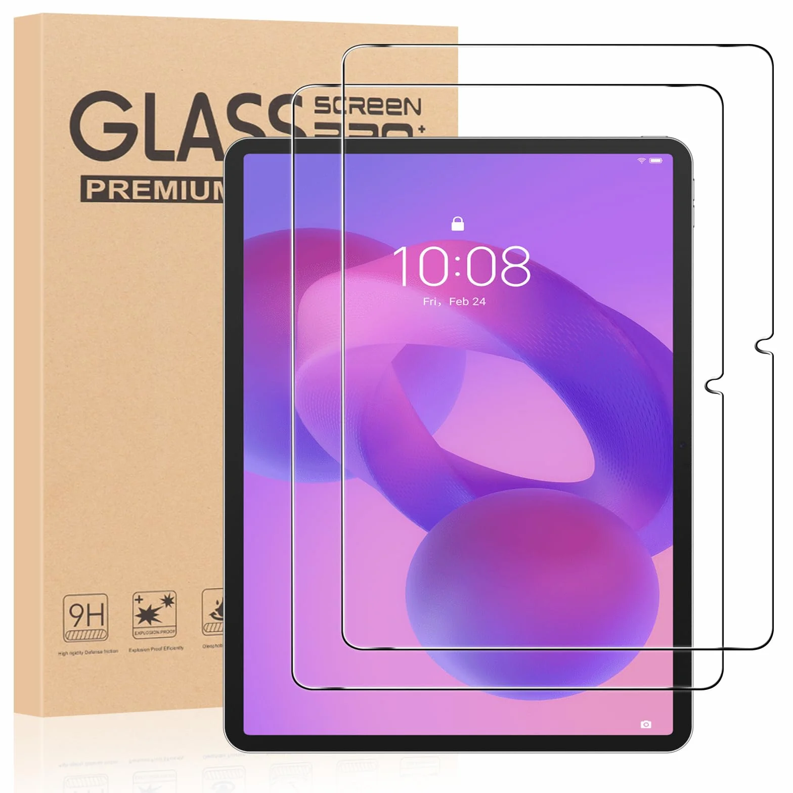 Pellicola Protettiva Vetro Temperato 9H HD Trasparente per Lenovo Idea Tab Pro/Yoga Tab Plus 2025 / Tab P12 2023 12,7", Anti Graffio