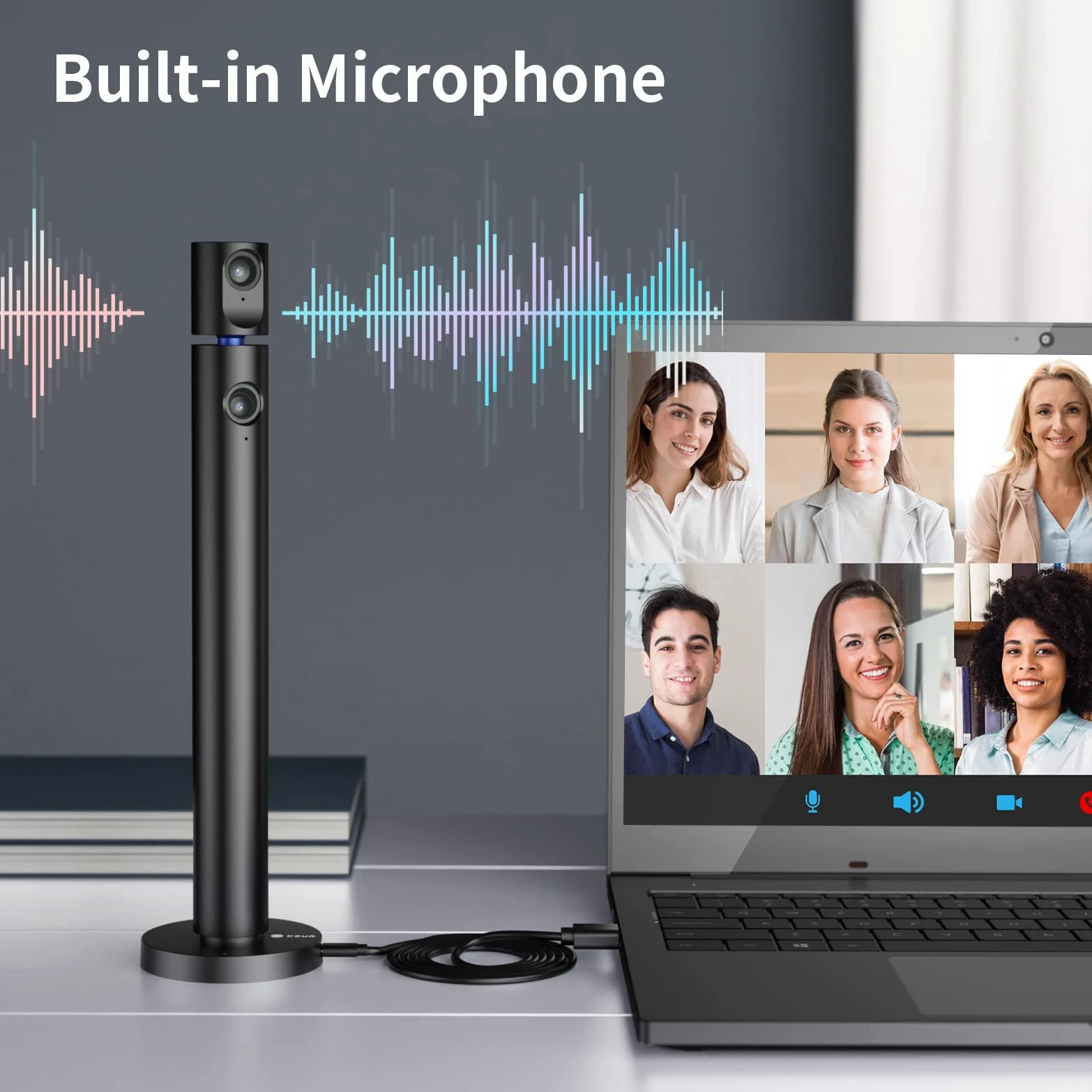 BIIOONES PC Microfono USB Gioco Mic Plug & Play con Treppiede e Filtro Pop per Registrazione Vocale, Streaming, Podcasting, Video di Youtube per Laptop PC Desktop-496