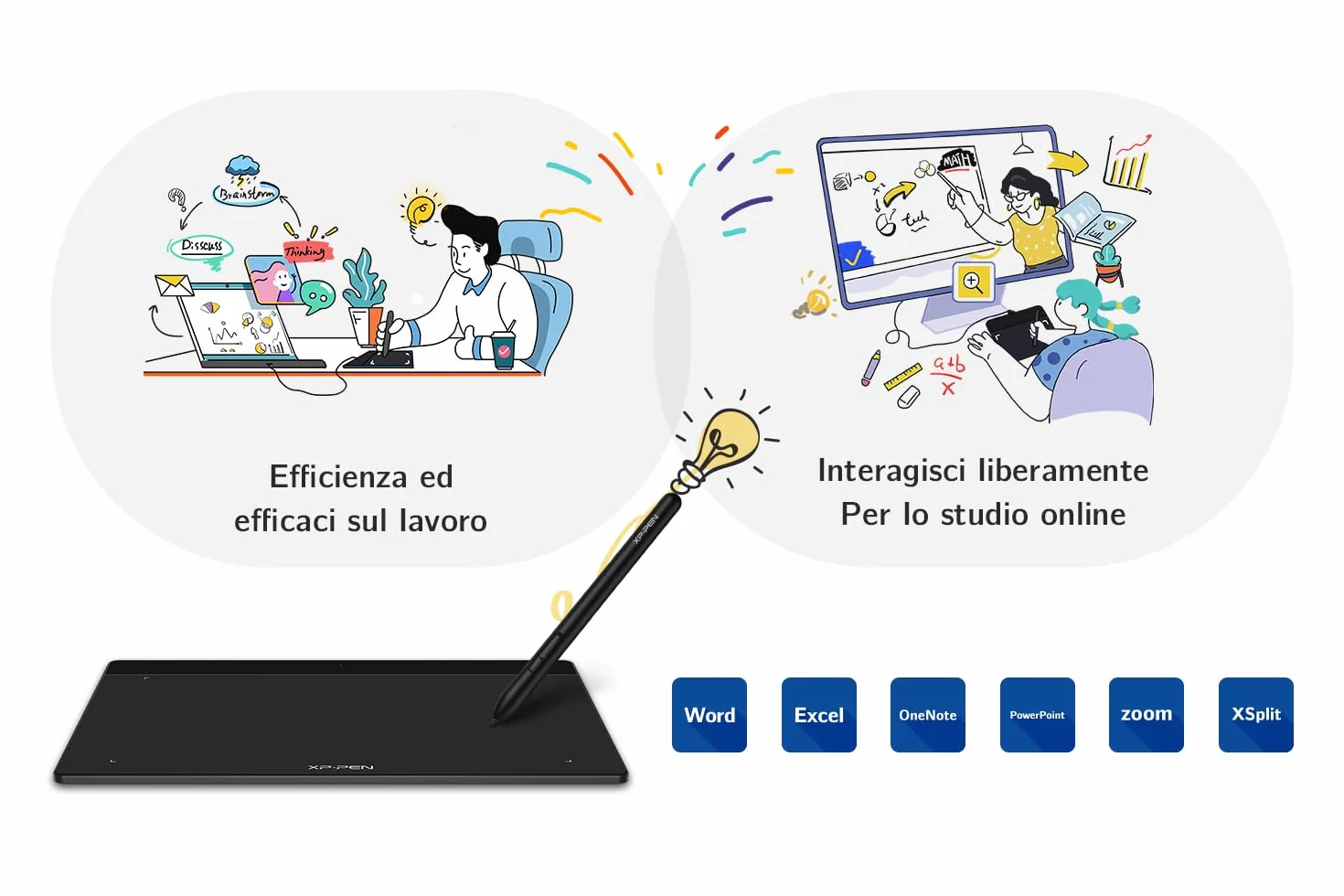 XP-PEN Deco Fun XS - Tablet grafico da disegno, dimensioni 4 x 3 pollici, ideale per firma elettronica e istruzione remota, colore: nero classico