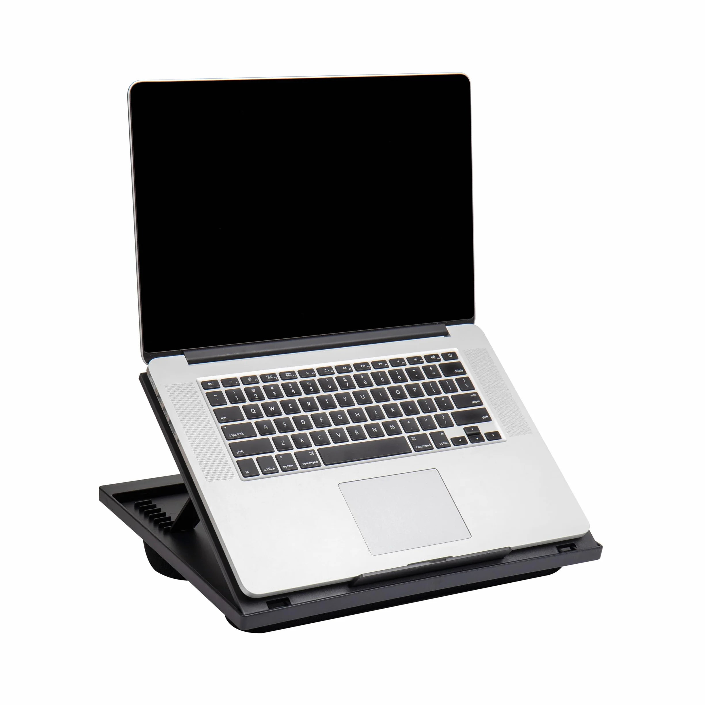 Mind Reader LTADJUST-Blk - Scrivania Regolabile in 8 Posizioni con Cuscini integrati, Colore: Nero, 11,12 x 14, 75 x 3 H