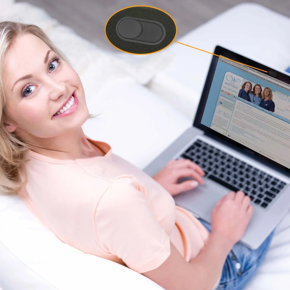 CloudValley Copri Webcam, 0.6mm-Thin Metallo Sticker | Copertura Webcam per MacBook PRO, iPad Air, Laptop, Mac,Portatile, PC, Surface PRO, iPhone 8/7/6 Plus, Copri Webcam per la Privacy 3-Pacco Nero