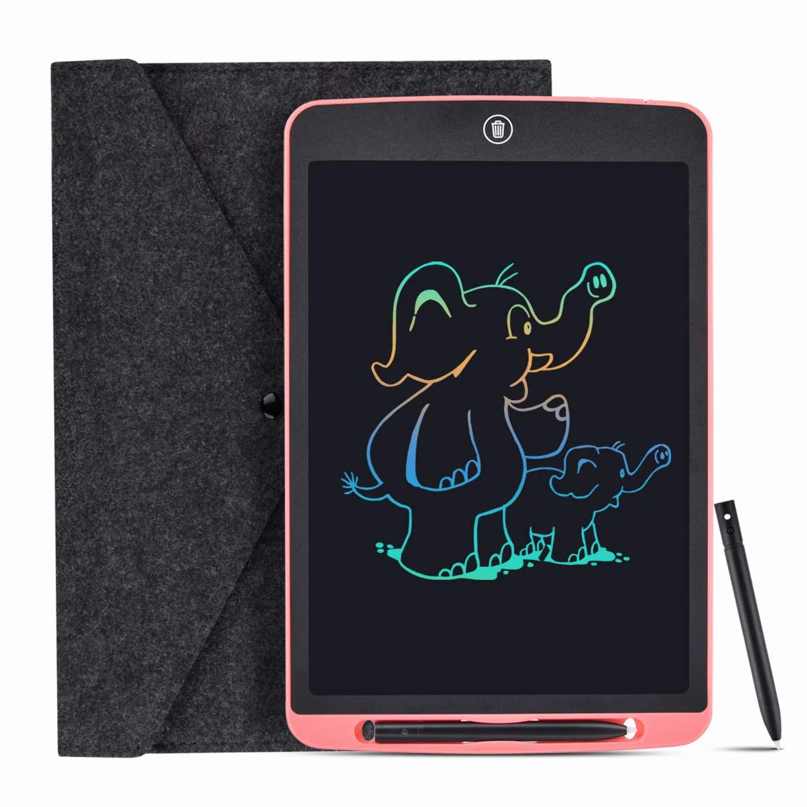 Tablet da scrittura LCD, 30,5 cm, colorato, digitale, grafica elettronica, portatile, per bambini e adulti, a casa, scuola e ufficio (rosa, 30,5 cm)