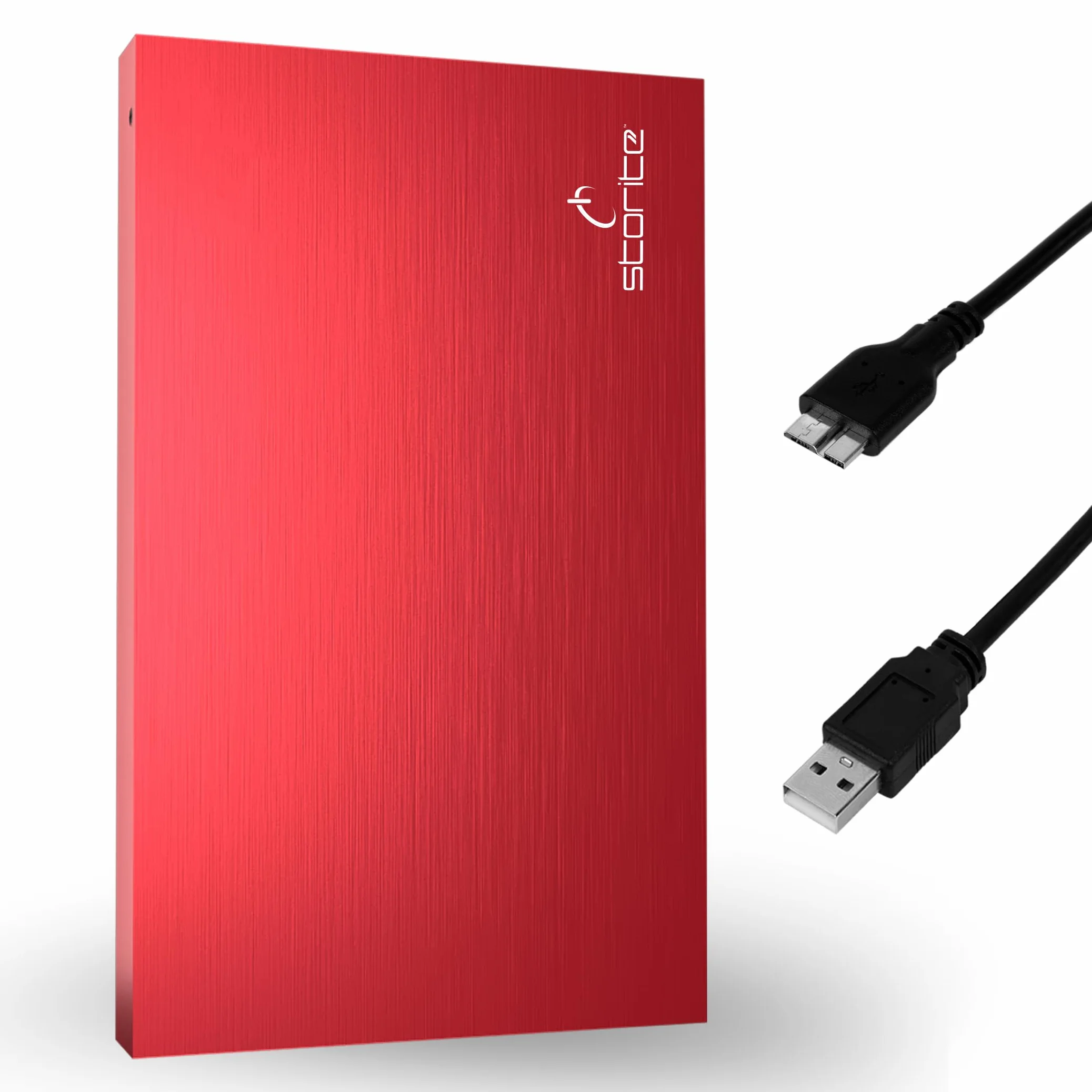 Storite Disco rigido esterno portatile 1 TB 2,5 pollici USB 3.0 Rosso