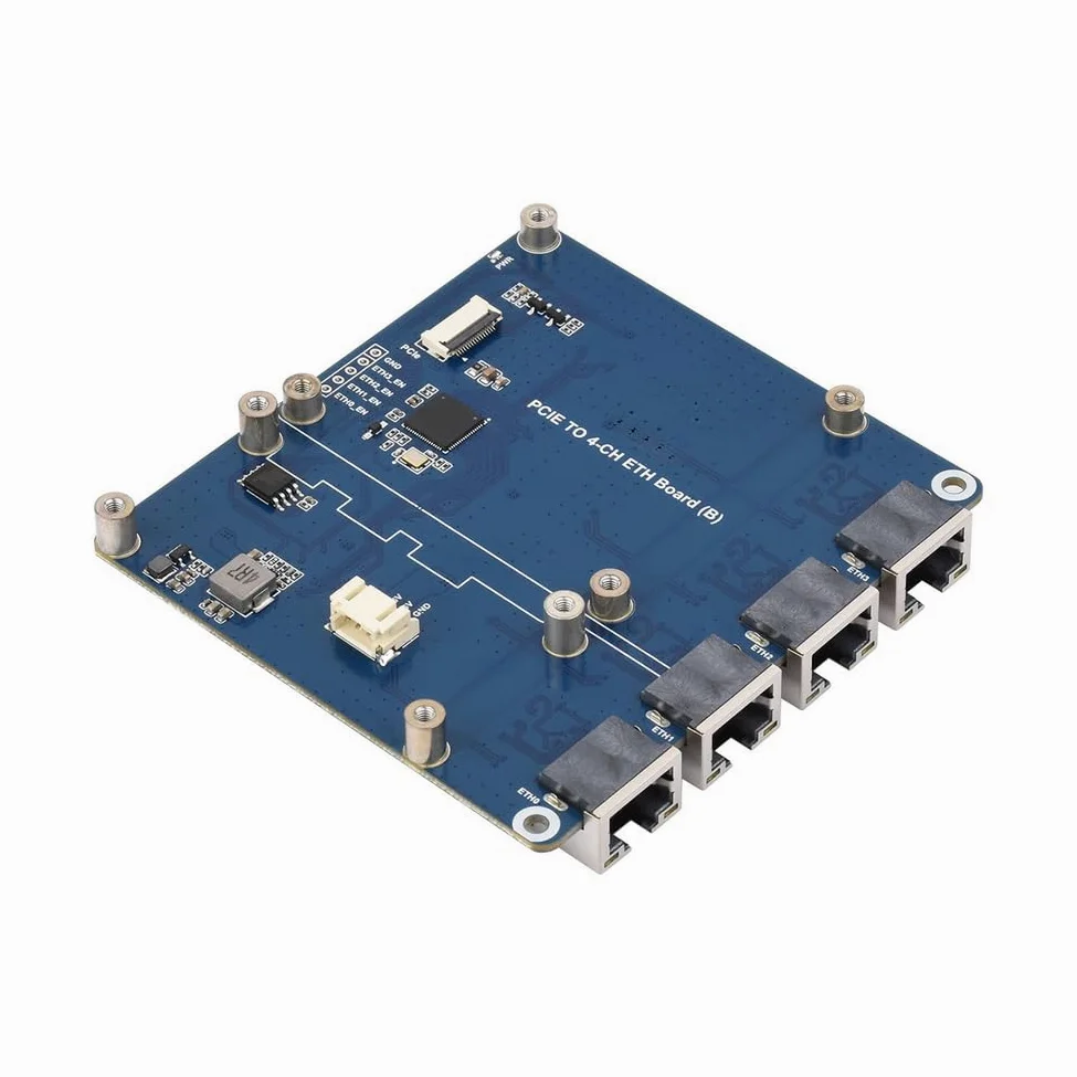 Scheda adattatore Ethernet, scheda di espansione di rete Raspberry Pi 5, 4 porte Gigabit senza driver per progetti ad alta velocità