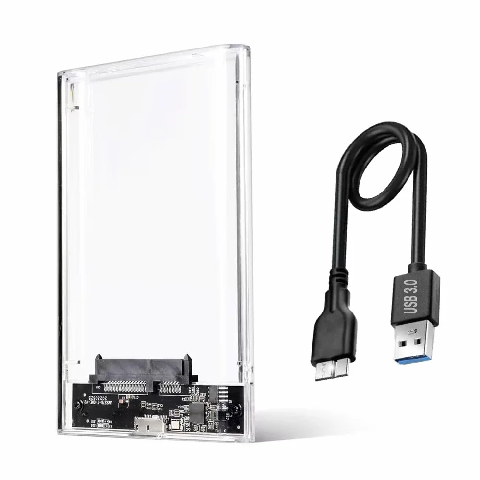 Sh. Case SSD HDD Hard Disk Esterno 2.5" SATA USB 3.0, 5Gbps Supportato UASP, Custodia SSD/HDD Portatile, Box Esterno per Disco Rigido, Adattatore SATA USB 3.0 per Laptop/PC/PS4/Xbox