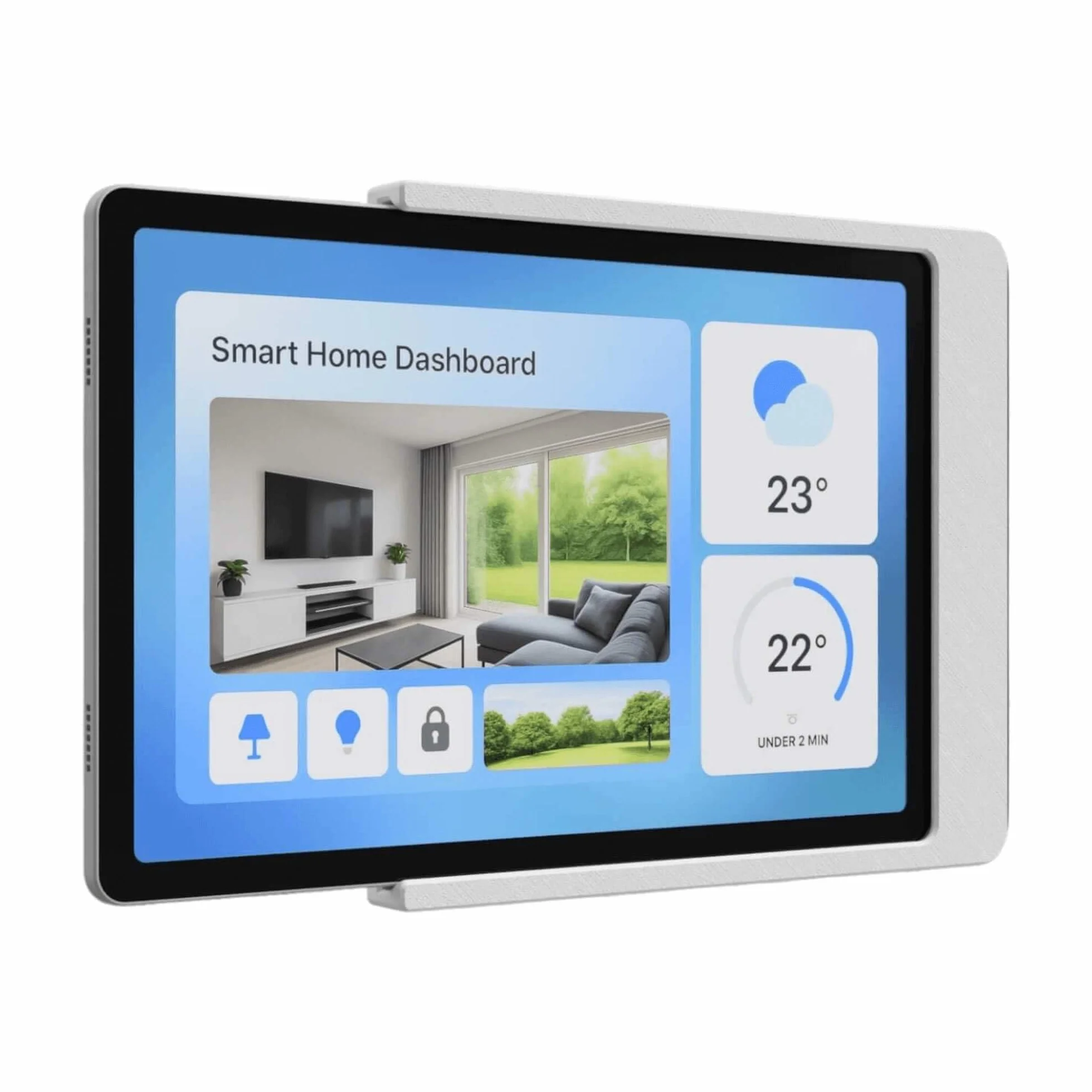 Supporto Tablet da Parete per Lenovo Tab (10,1 Pollici, TB311) - Estraibile Ultra Sottile - Bianco