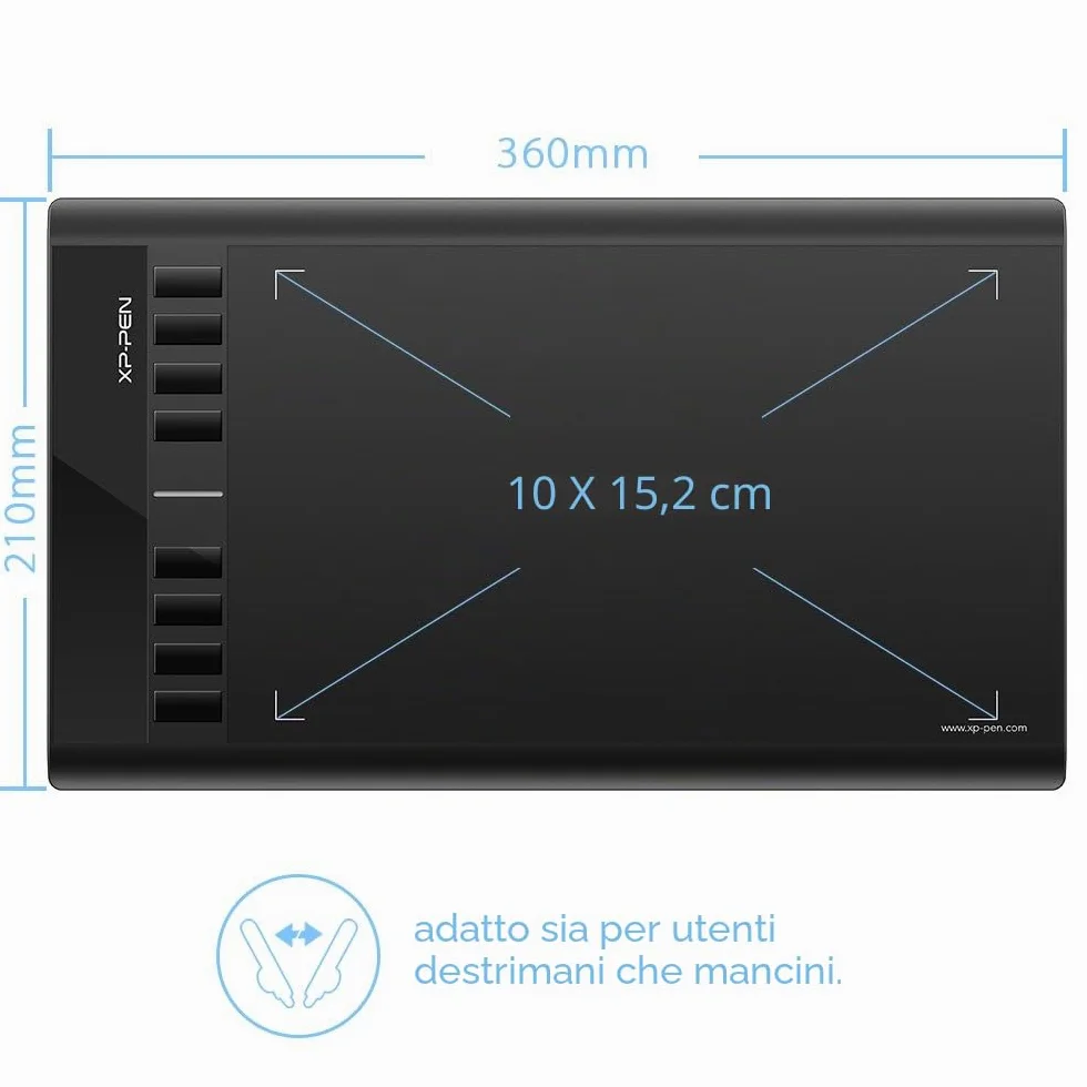 XP-Pen® 12" Tavoletta Grafica Con Penna (Nero)