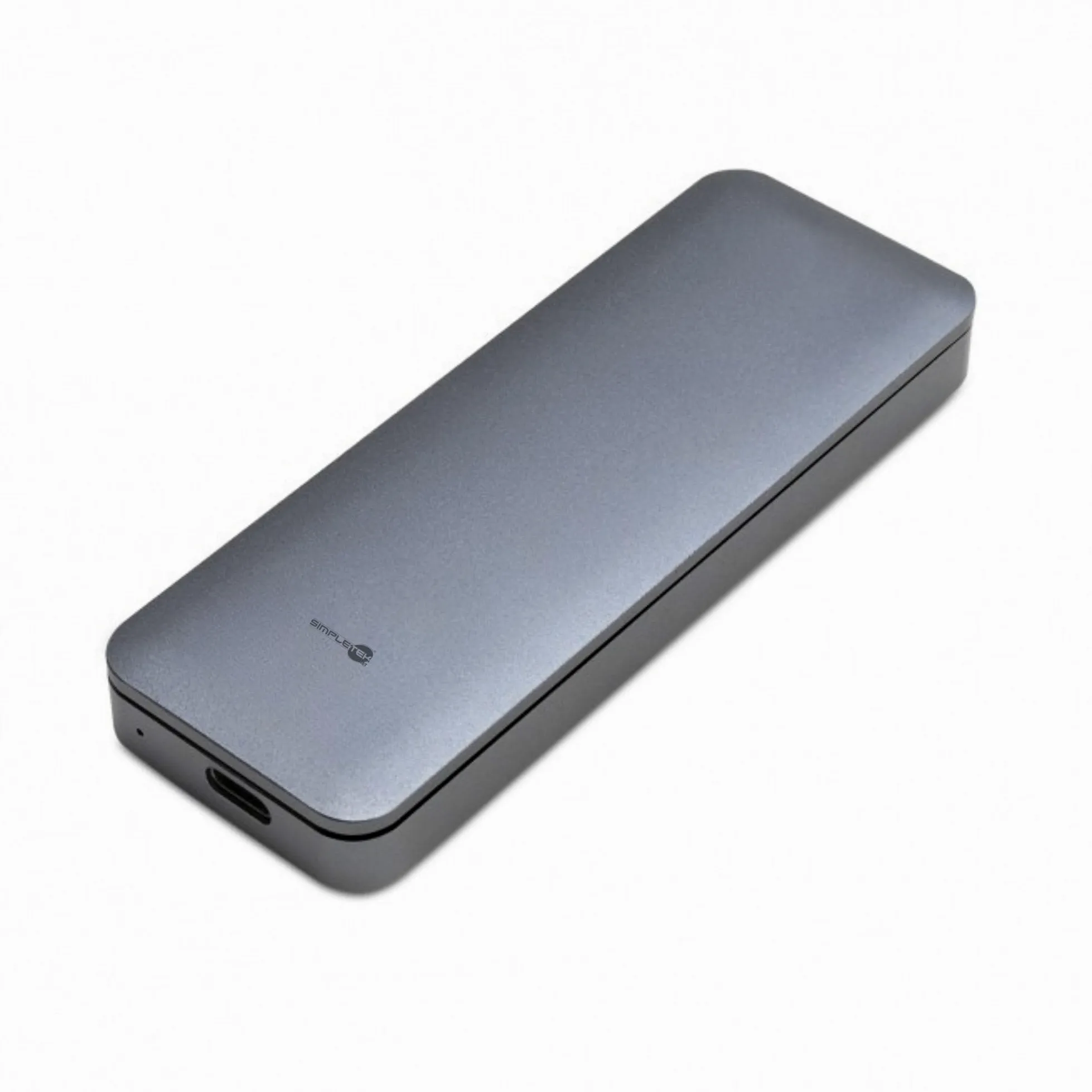 SIMPLETEK - SSD Esterno 480GB M.2 NVMe PCIe | Box USB 3.1 Gen2 (10Gbps) Type-C | Alluminio con Adattatore USB-A | NON SATA