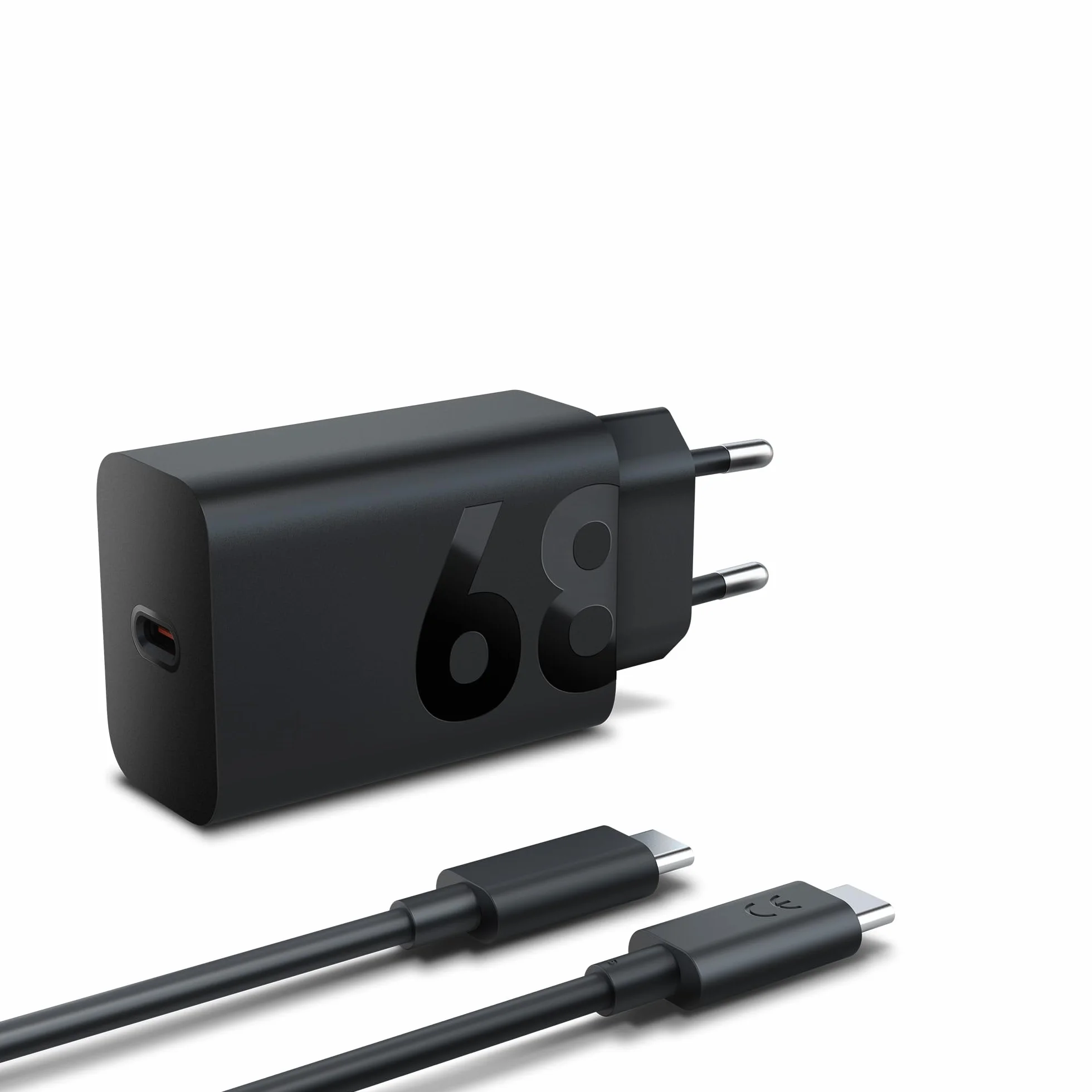Lenovo 68W USB-C GaN Wall Charger PD Caricatore da Parete con Cavo 1,5m 6A Alimentatore Rapido per Tablet PC