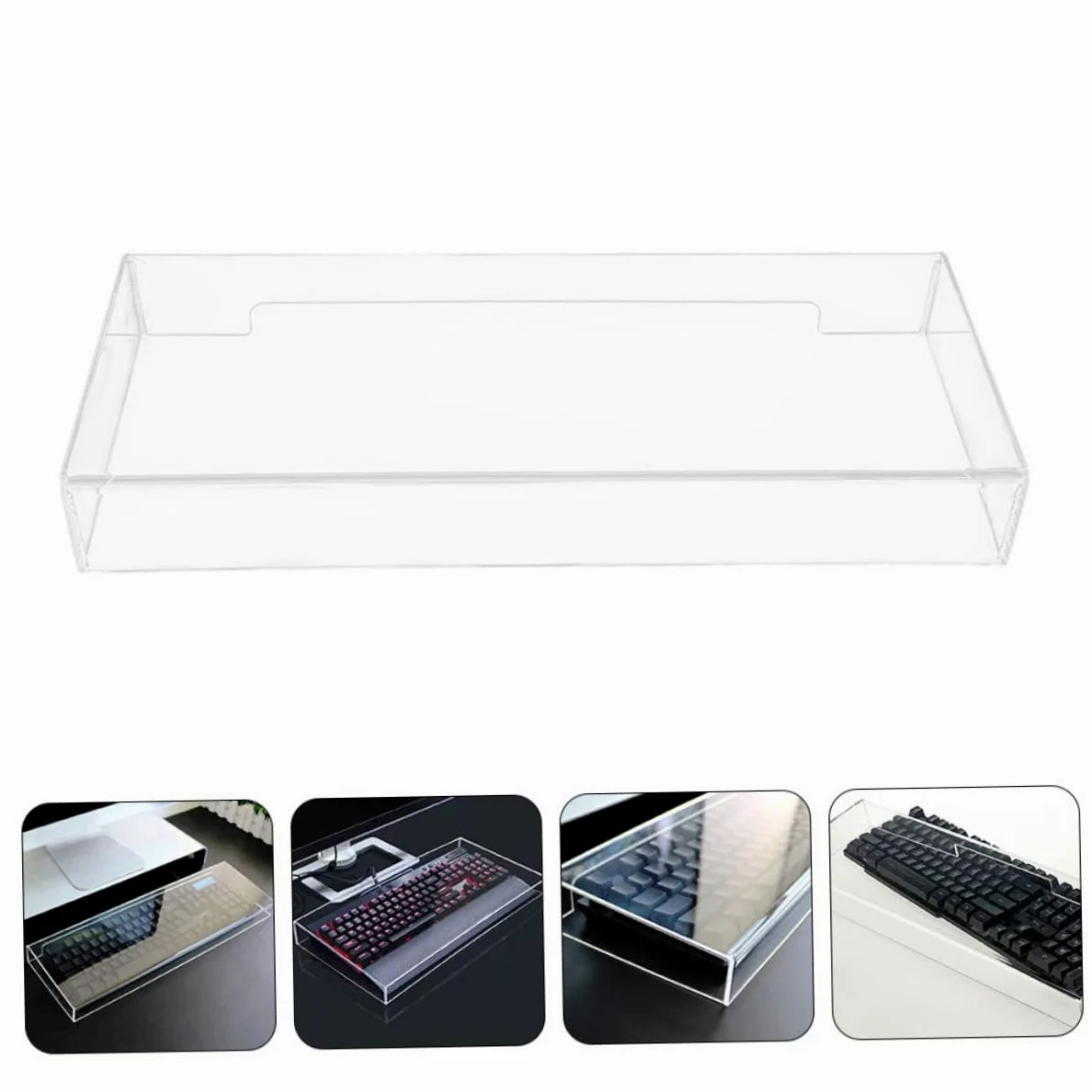 Copertura Per Tastiera in Acrilico Rimovibile Trasparente, Protezione Anti-polvere Resistente Ai Graffi Per Tastiere Desktop Modello K70, Accessorio Pratico Per Uso Domestico e Ufficio