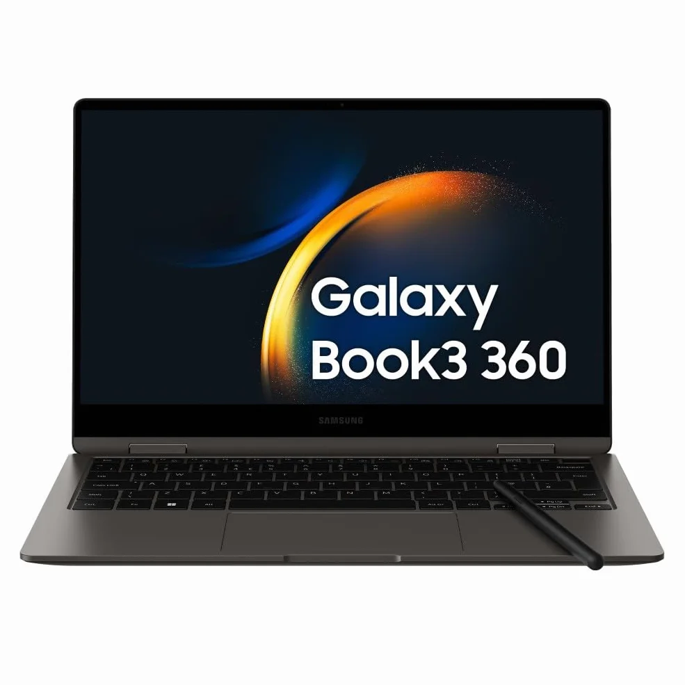 Samsung Galaxy Book3 360 13.3" Super AMOLED Laptop, Intel Core i5, 8GB RAM, 256GB SSD, Windows 11 Home, S Pen, Graphite