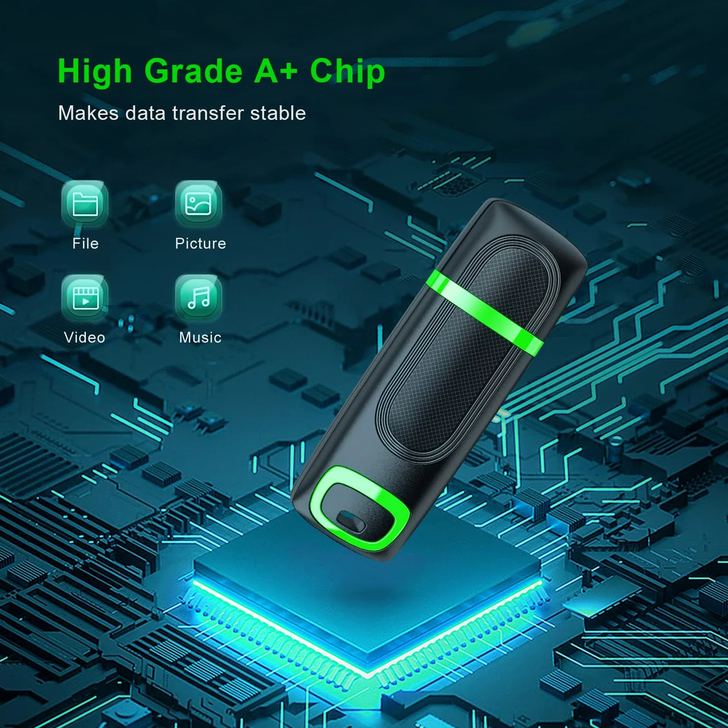 RAOYI Confezione da 10 unità flash da 64 GB, USB 3.0 ad alta velocità, chiavetta da pollice per archiviazione e backup dei dati (multicolore)