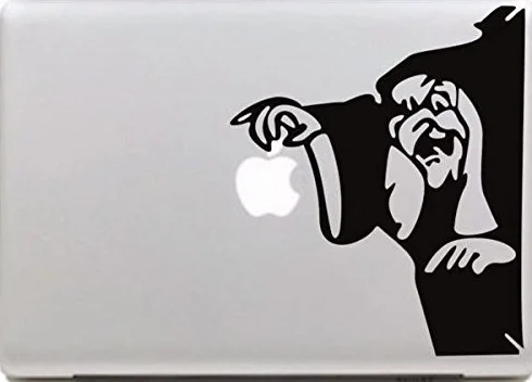 Elegante Vinile Decal Sticker Adesivo Nero per Apple MacBook Pro/Air 13" 15" - Elefante