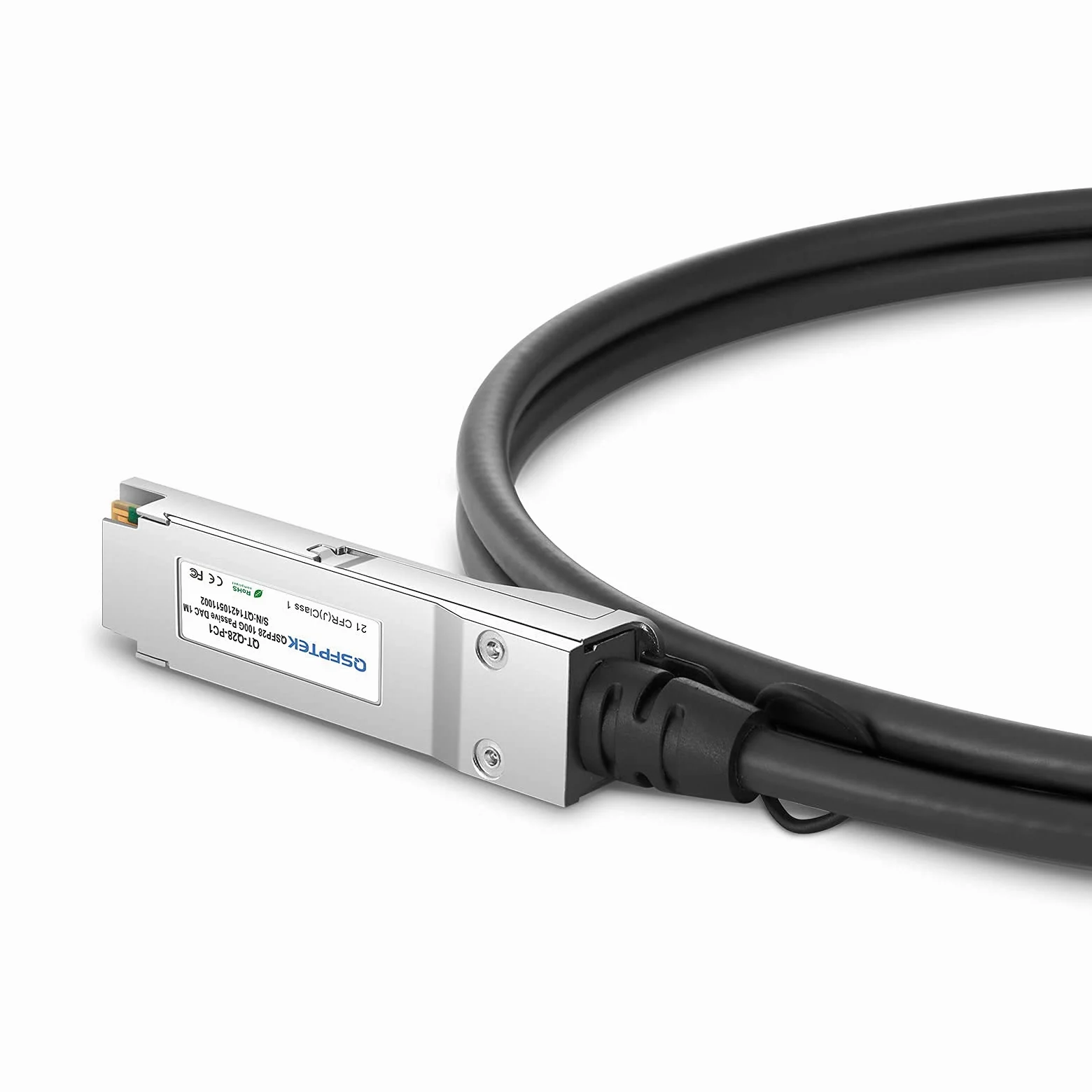 QSFPTEK 100G QSFP28 DAC Cable 1Meter, cavo Twinax in rame diretto passivo da 1m compatibile con Cisco QSFP-100G-CU1M