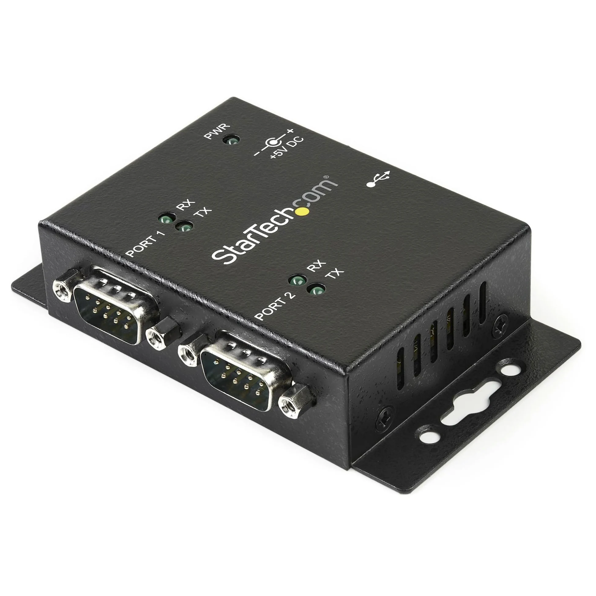 Hub adattatore USB a seriale 2 porte per montaggio a parete con clip per guide DIN